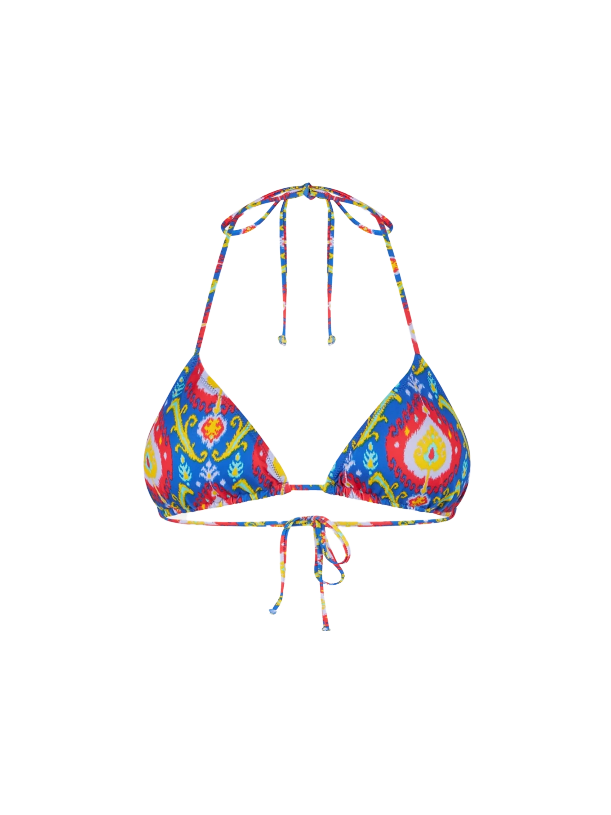 Leah ikat print triangle bikini top