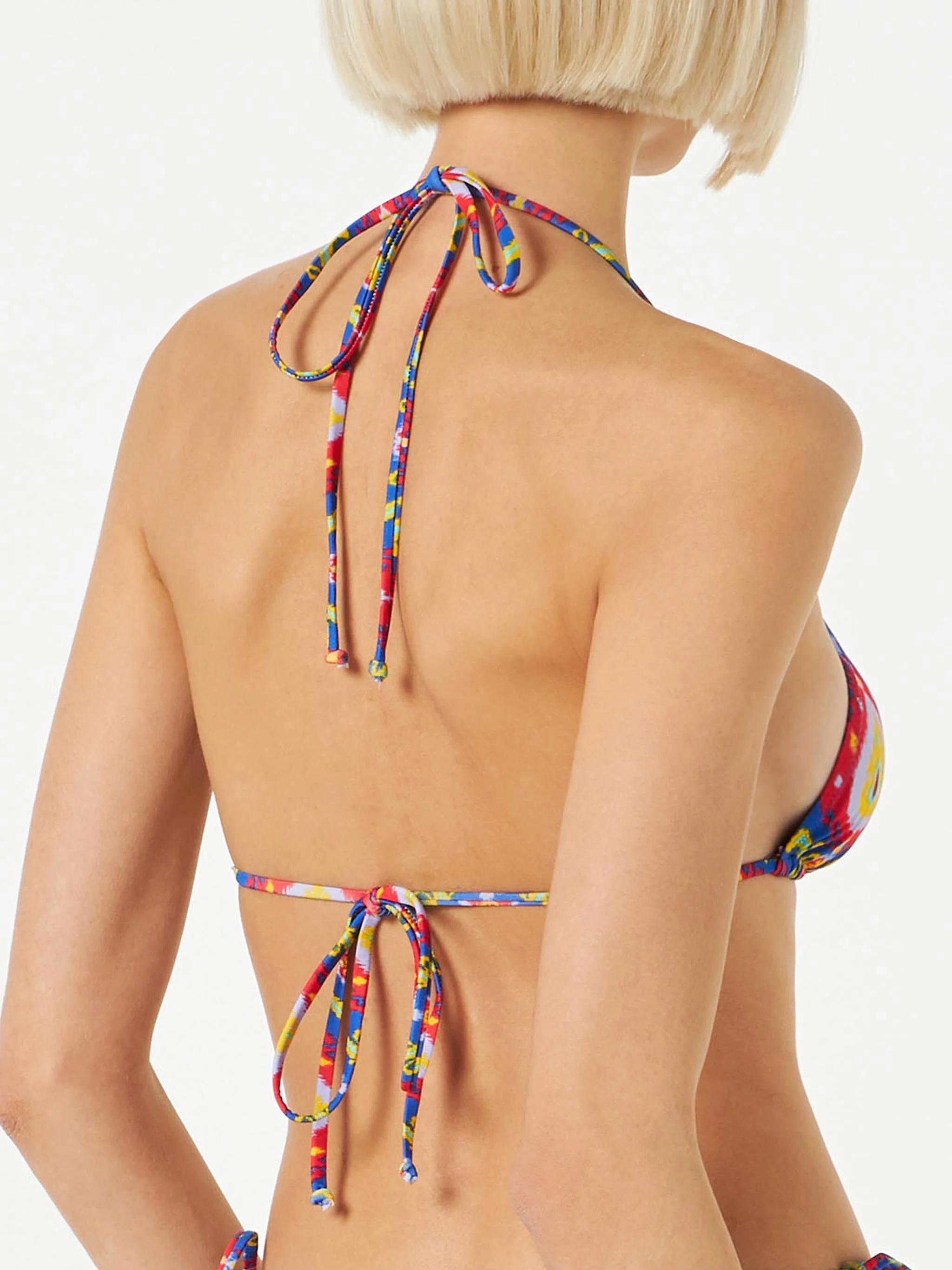 Leah ikat print triangle bikini top - Image 3