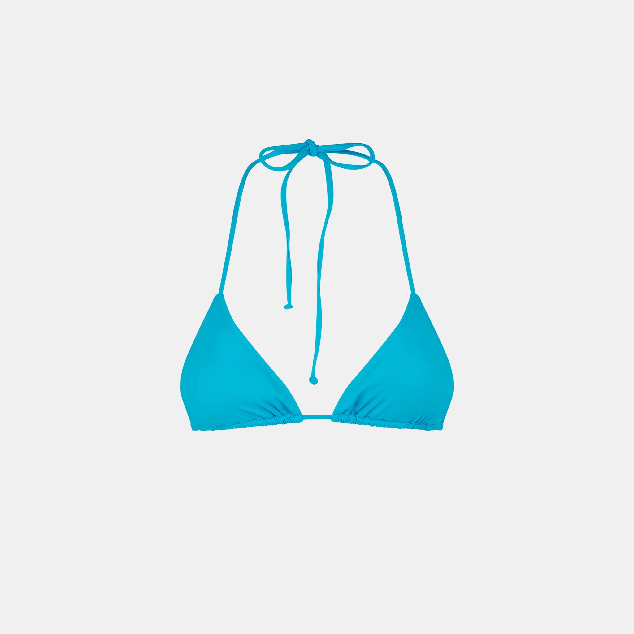 Leah turquoise triangle bikini top