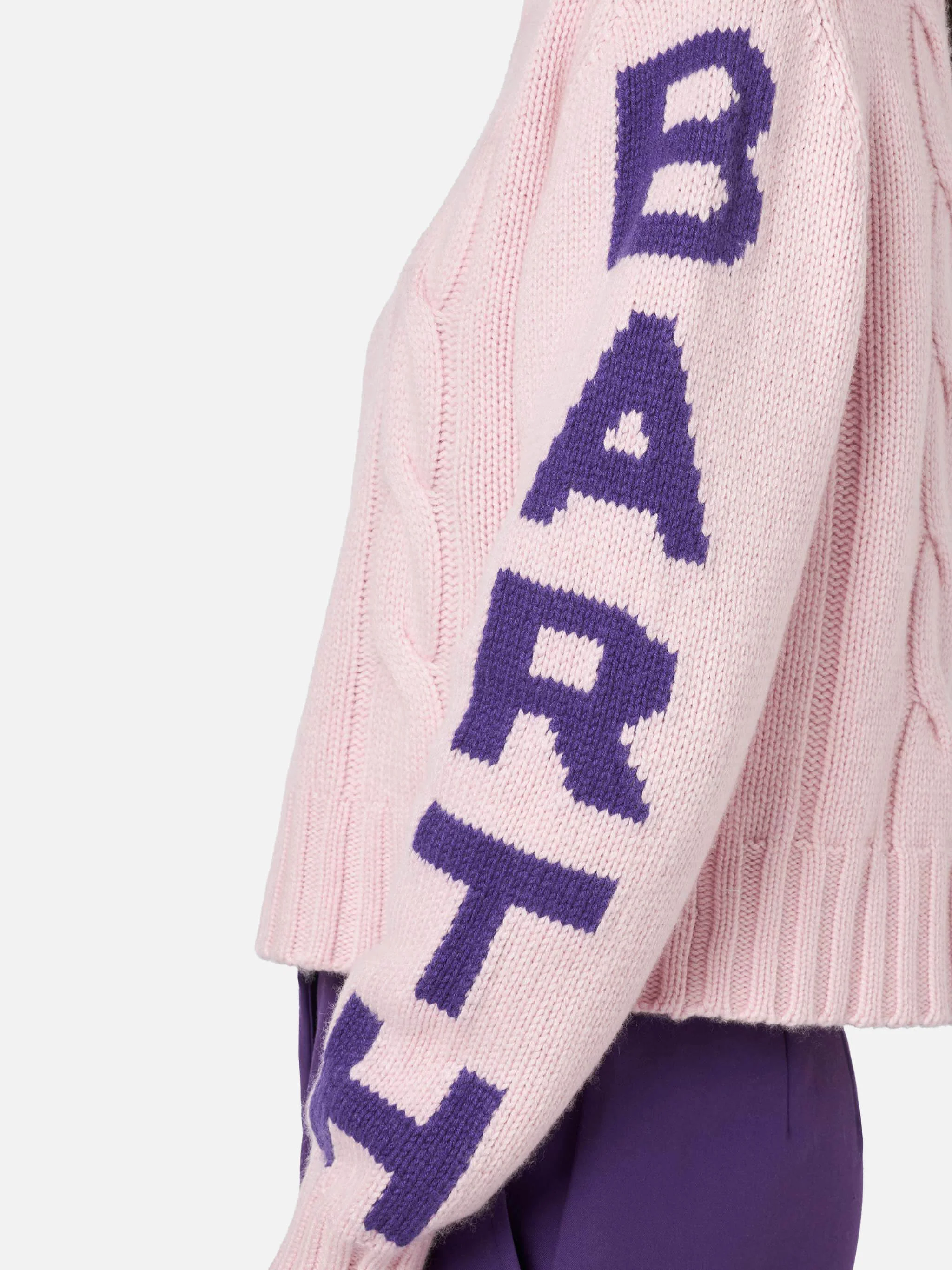 Adler braided turtleneck sweater with logo jacquard - Image 3