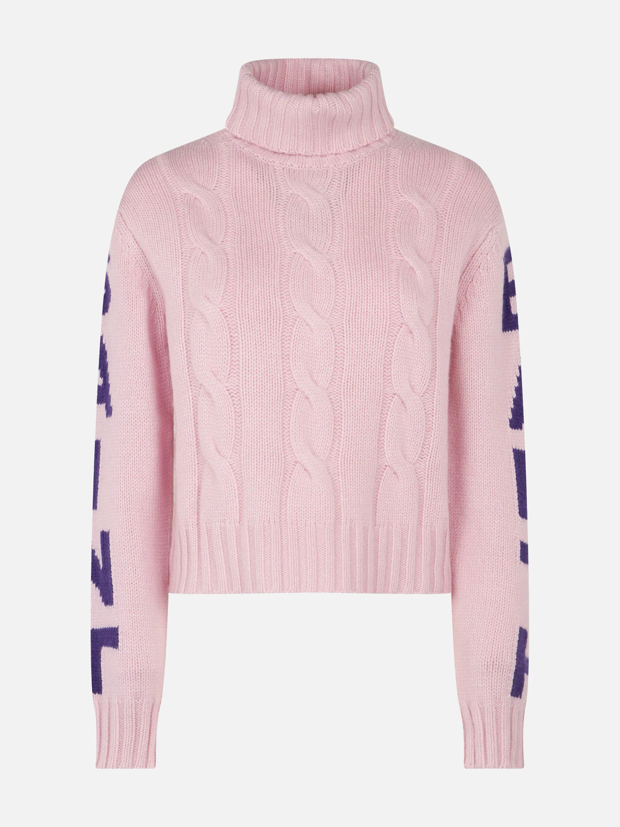 Adler braided turtleneck sweater with logo jacquard - Image 4