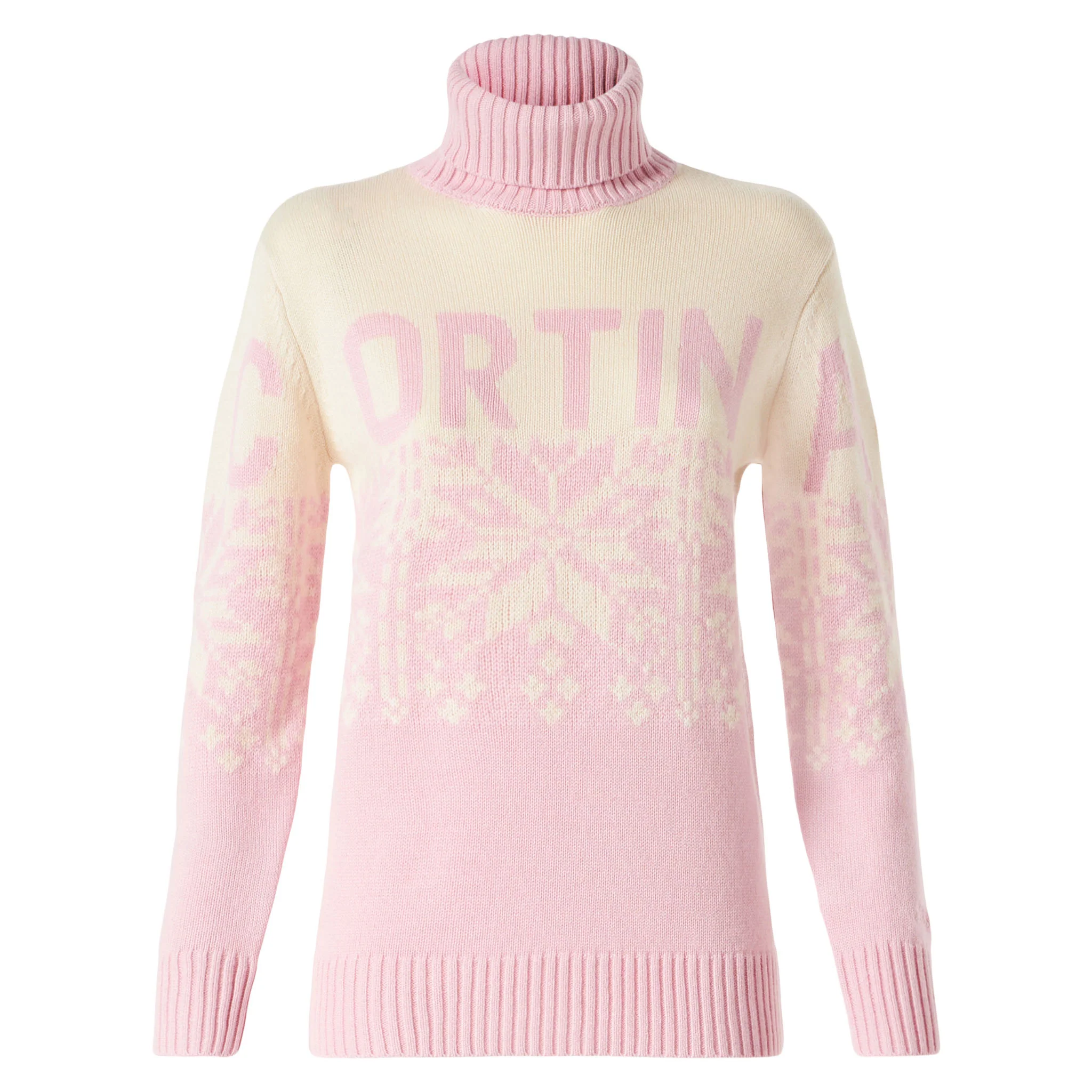 New Hut turtleneck sweater with Nordic pattern and Cortina print - Image 4