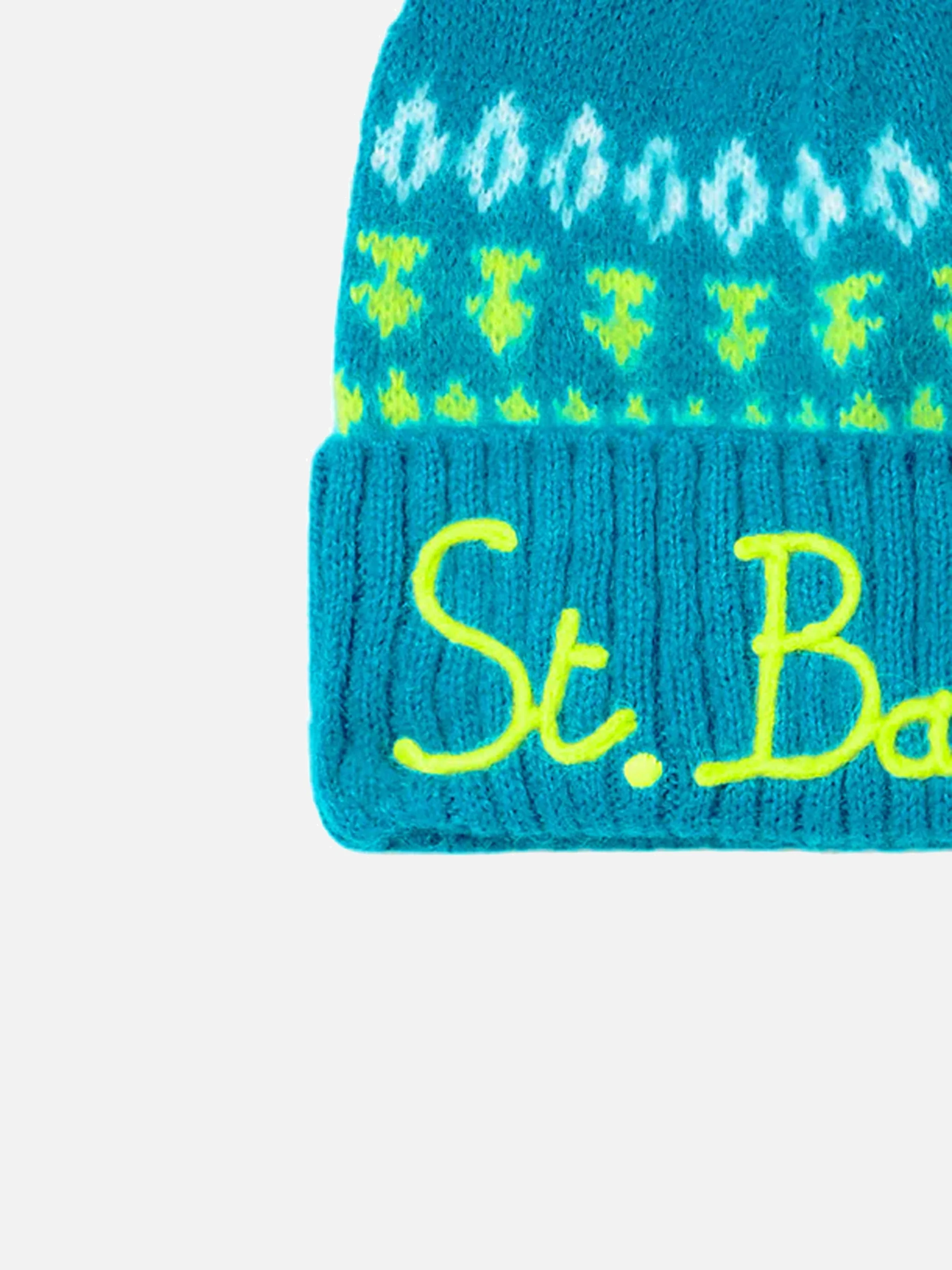 Blue Wengen Nordic Soft beanie with jacquard - Image 3
