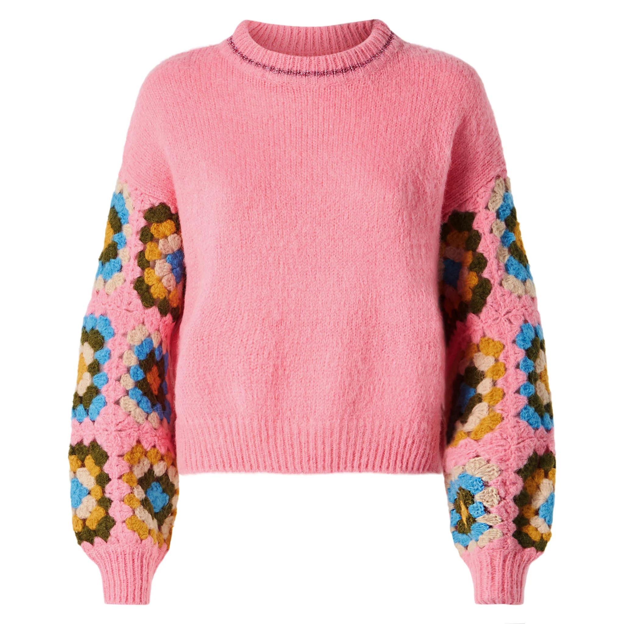 Danya Soft Crochet pink sweater - Image 4