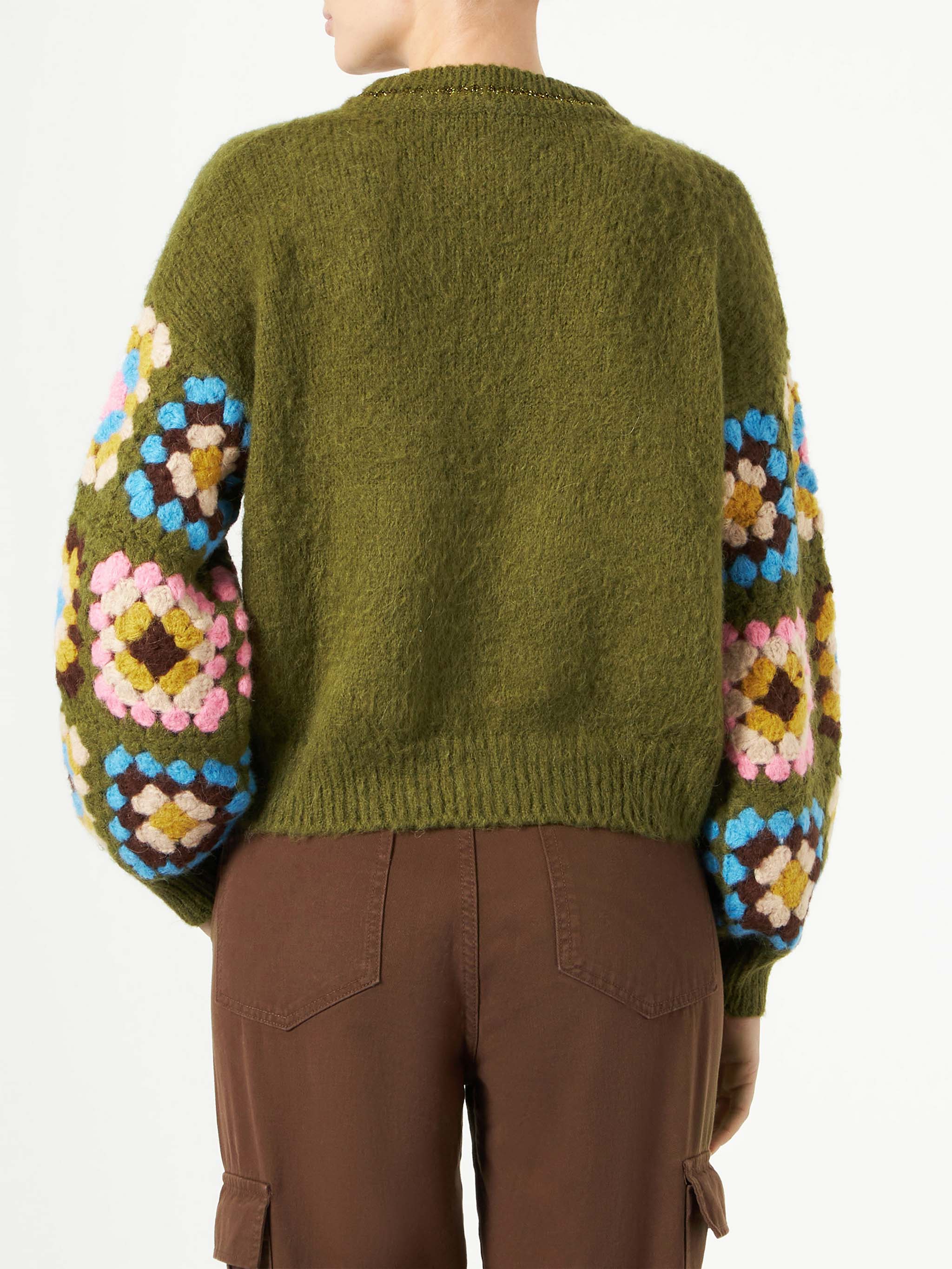 Danya Soft Crochet green sweater - Image 3