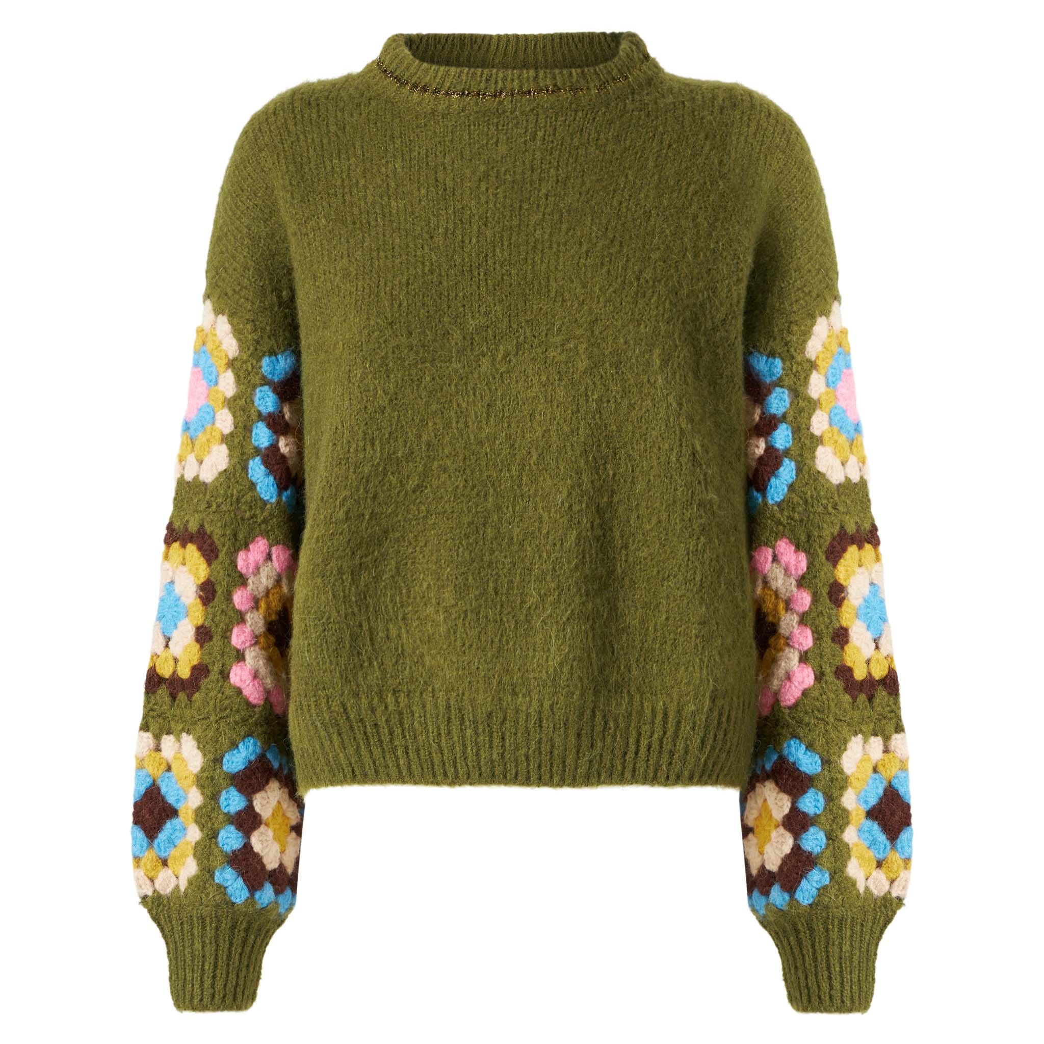 Danya Soft Crochet green sweater - Image 4