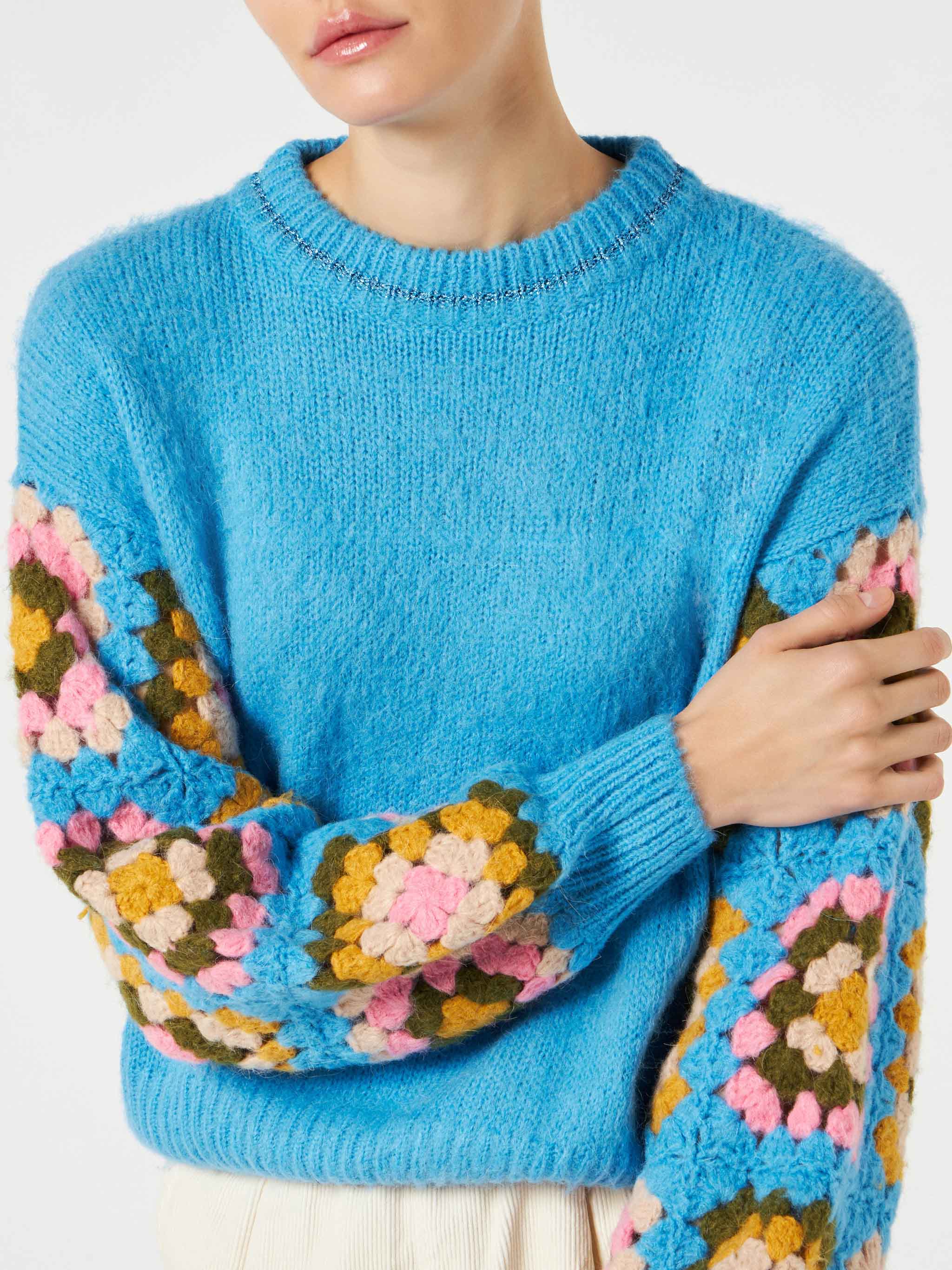 Danya Soft Crochet light blue sweater - Image 2