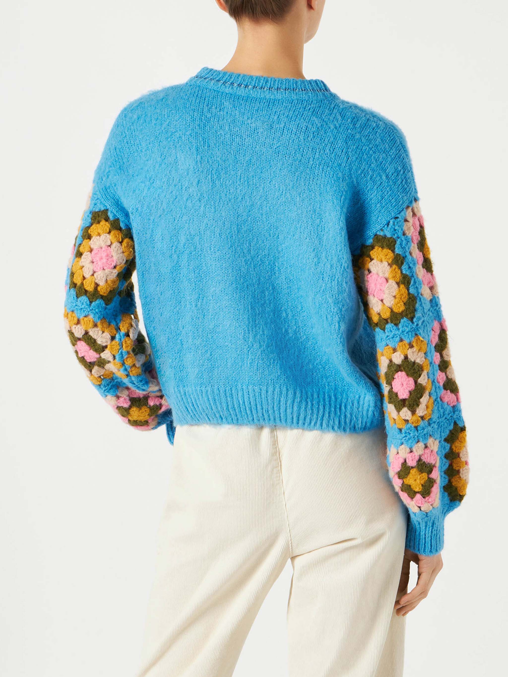 Danya Soft Crochet light blue sweater - Image 3