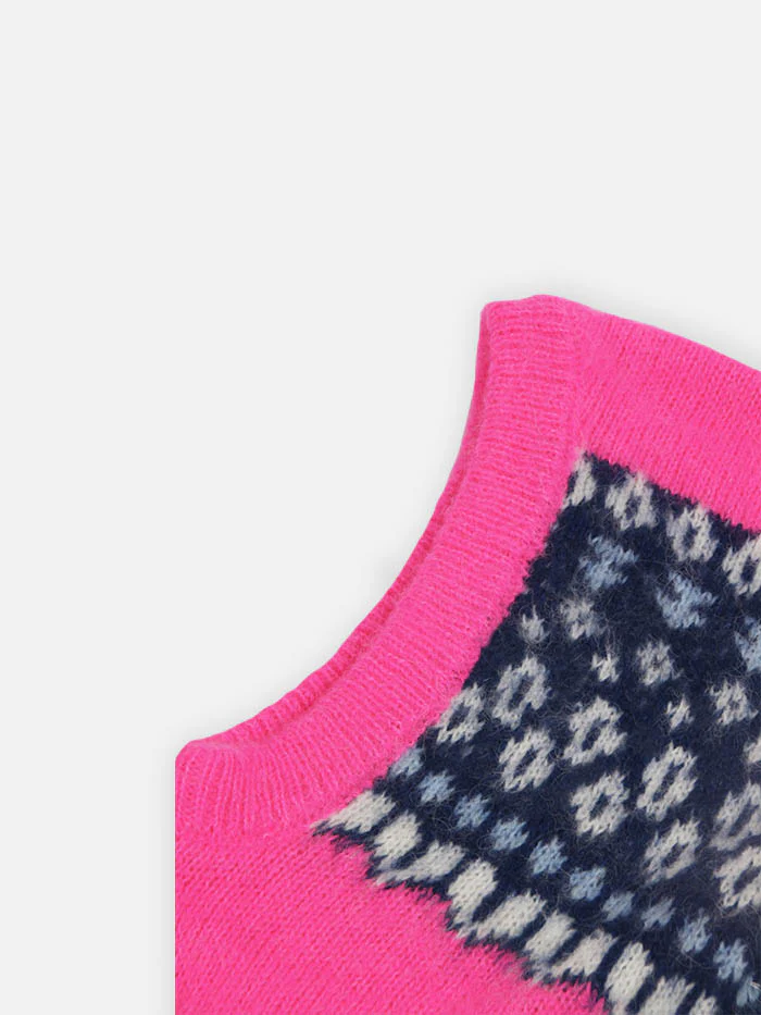 Fluo pink jacquard Fex Soft balaclava - Image 3