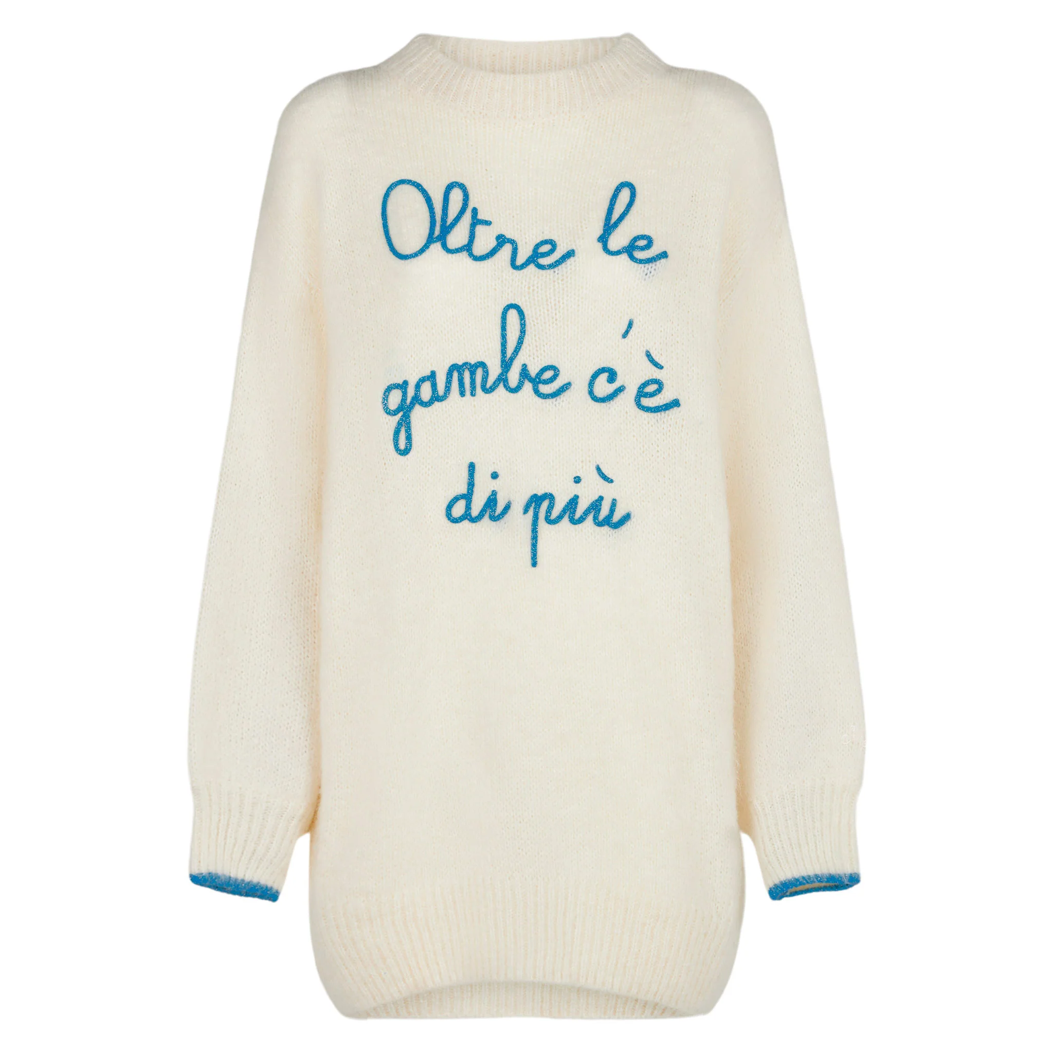 Ultra soft knit dress with Oltre le gambe c'è di più embroidery - Image 4
