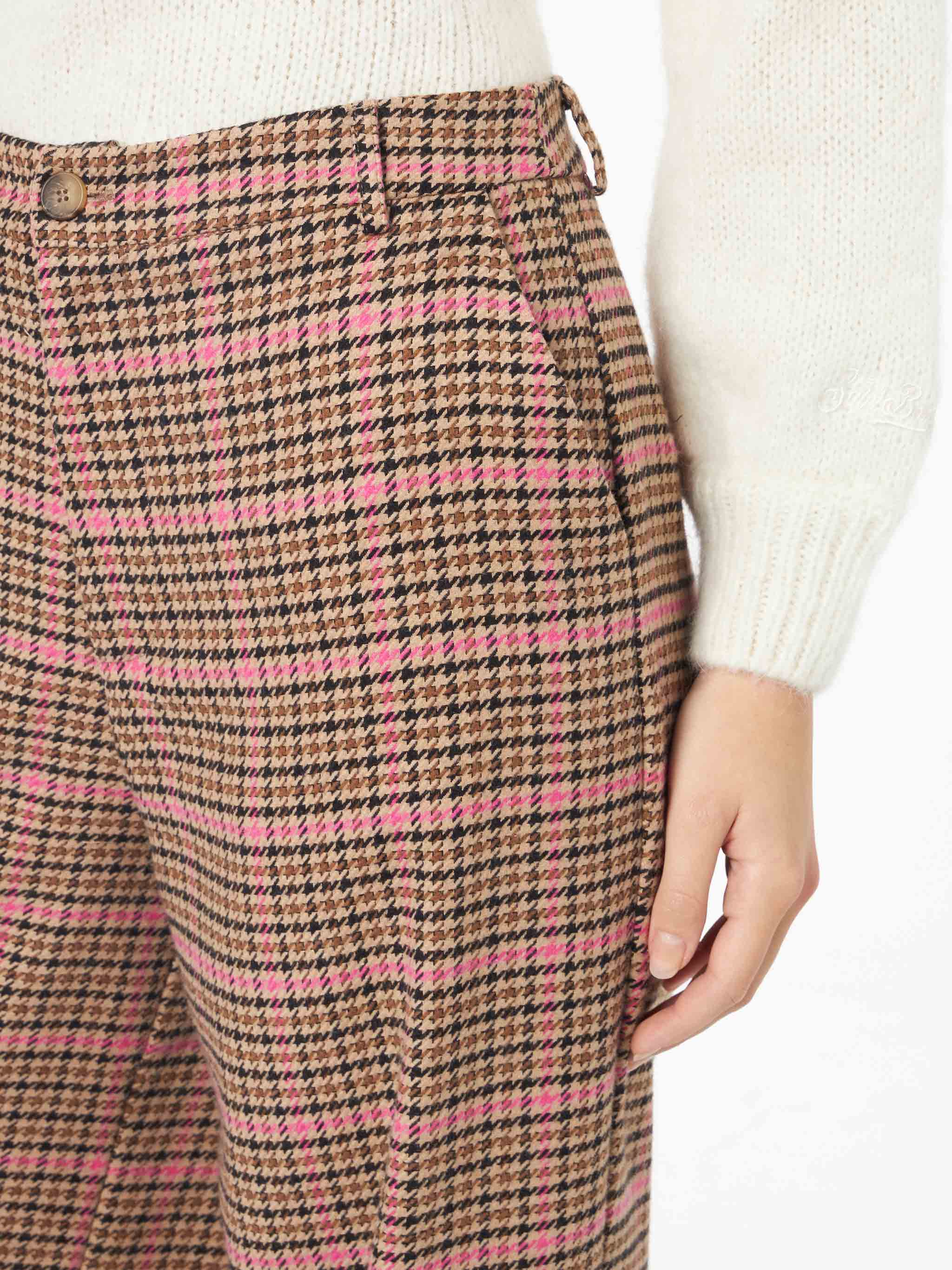 Rebella houndstooth palazzo pants - Image 3