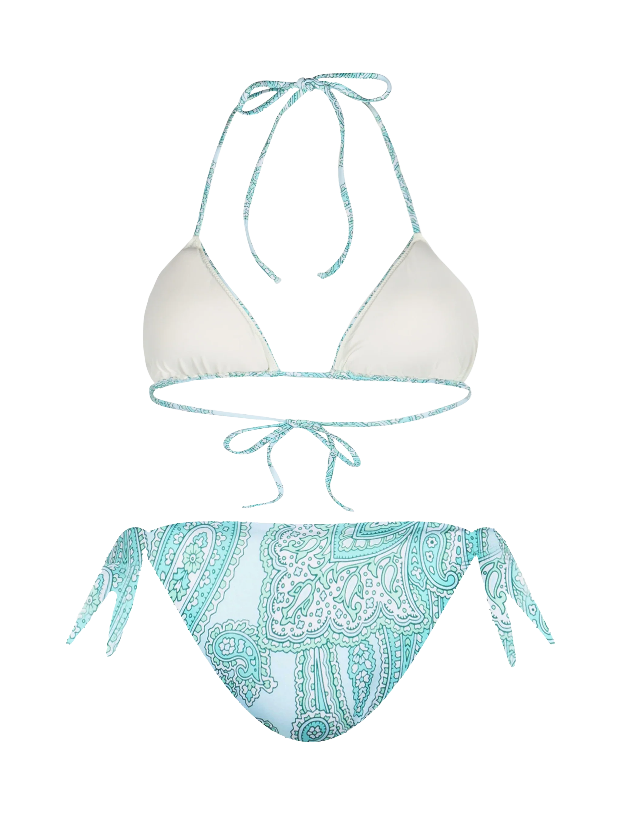 Leah Yali water green paisley triangle bikini - Image 2