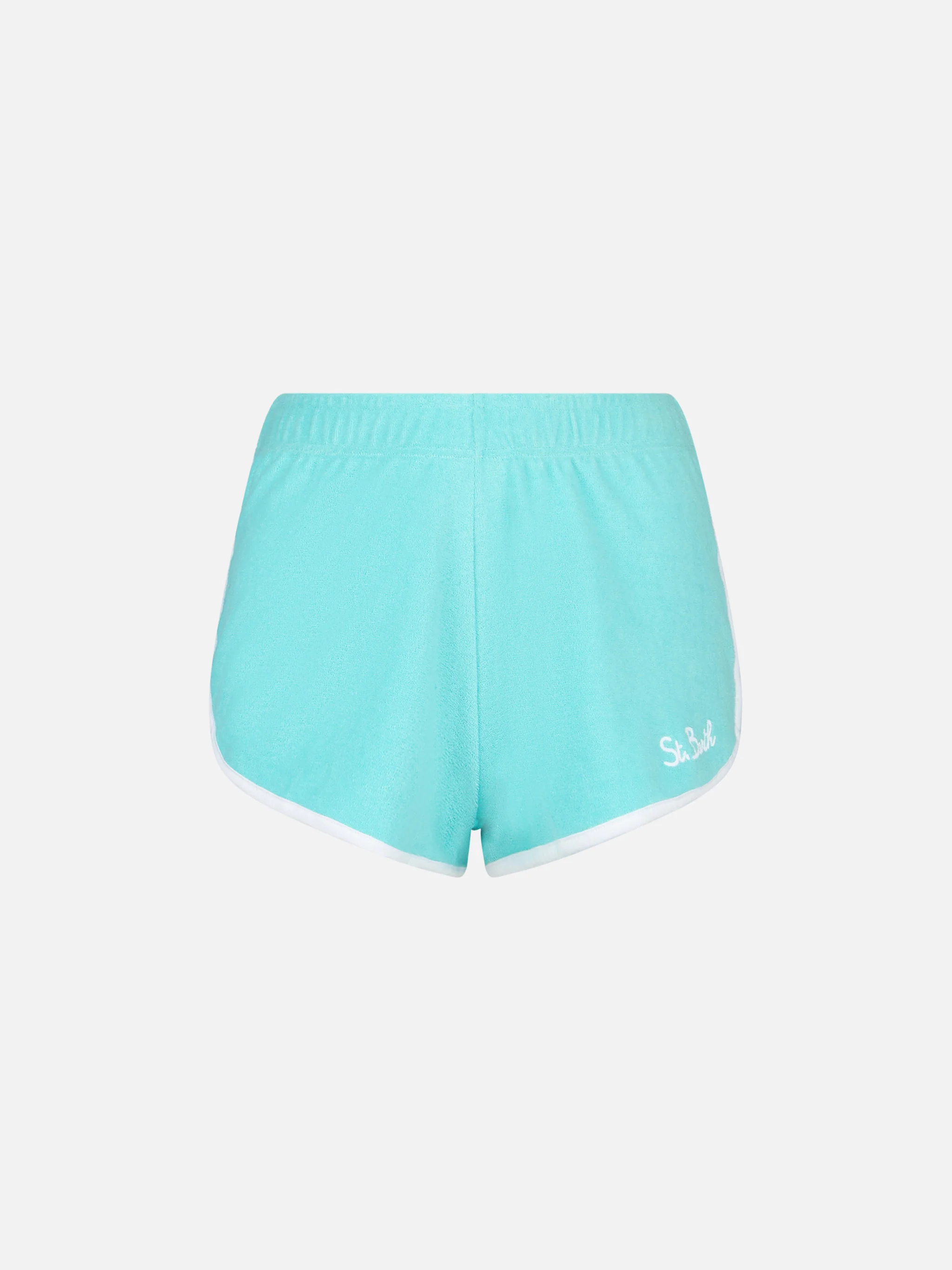 Water green Francine terry shorts with piping | Special Edition - Image 4