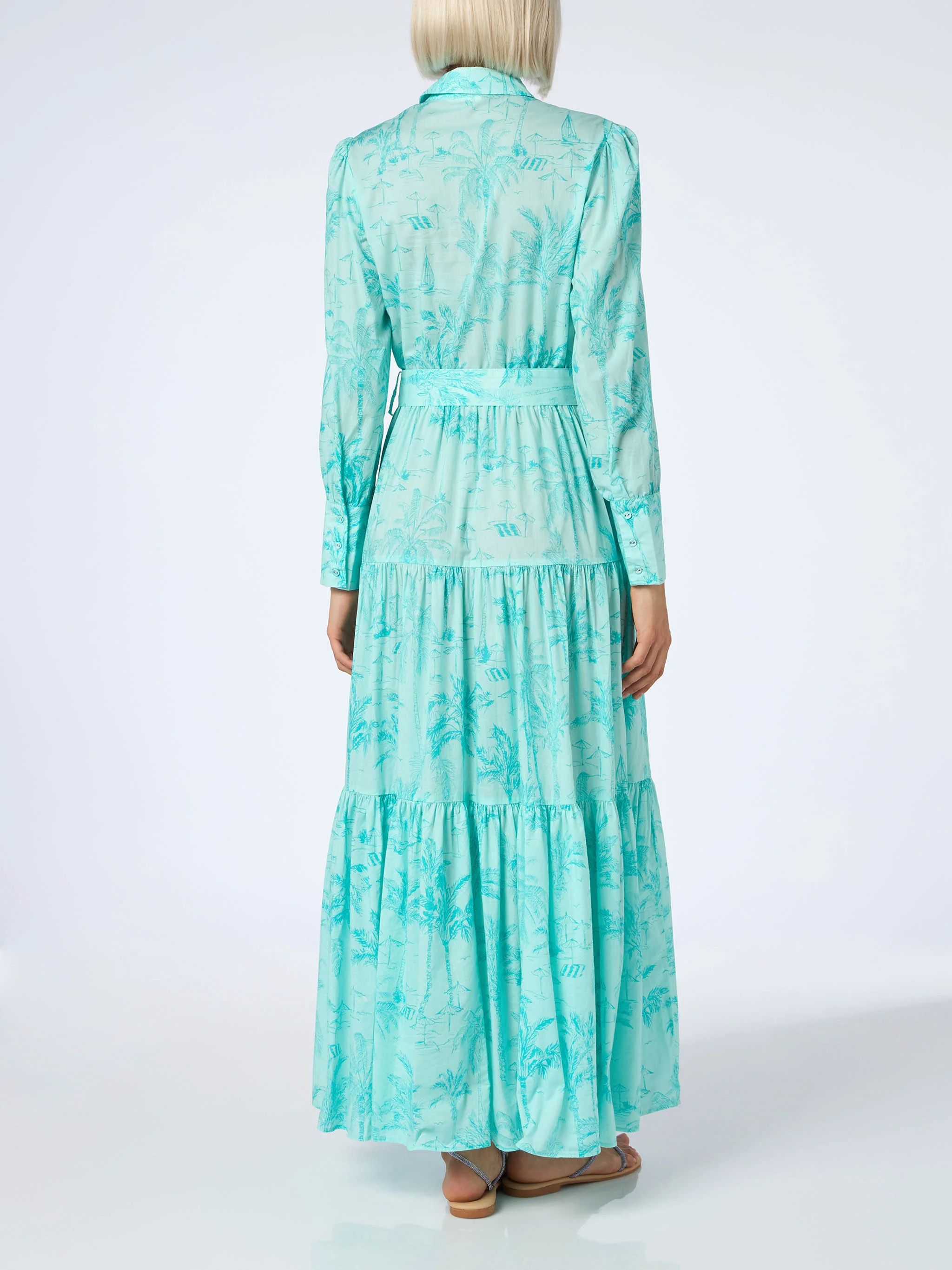 Jensen water green toile de jouy cotton dress - Image 2
