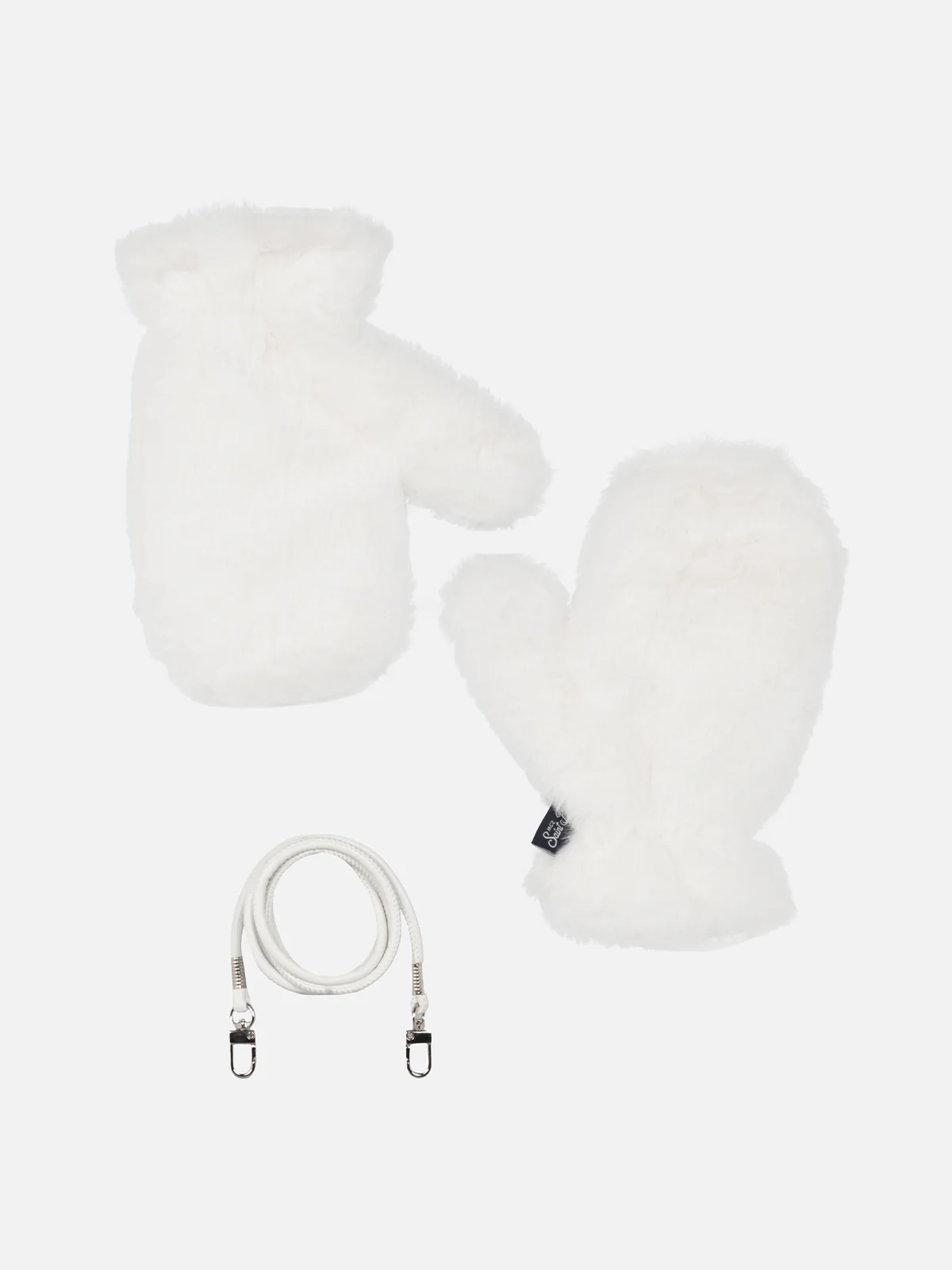 White furry Muffy mittens