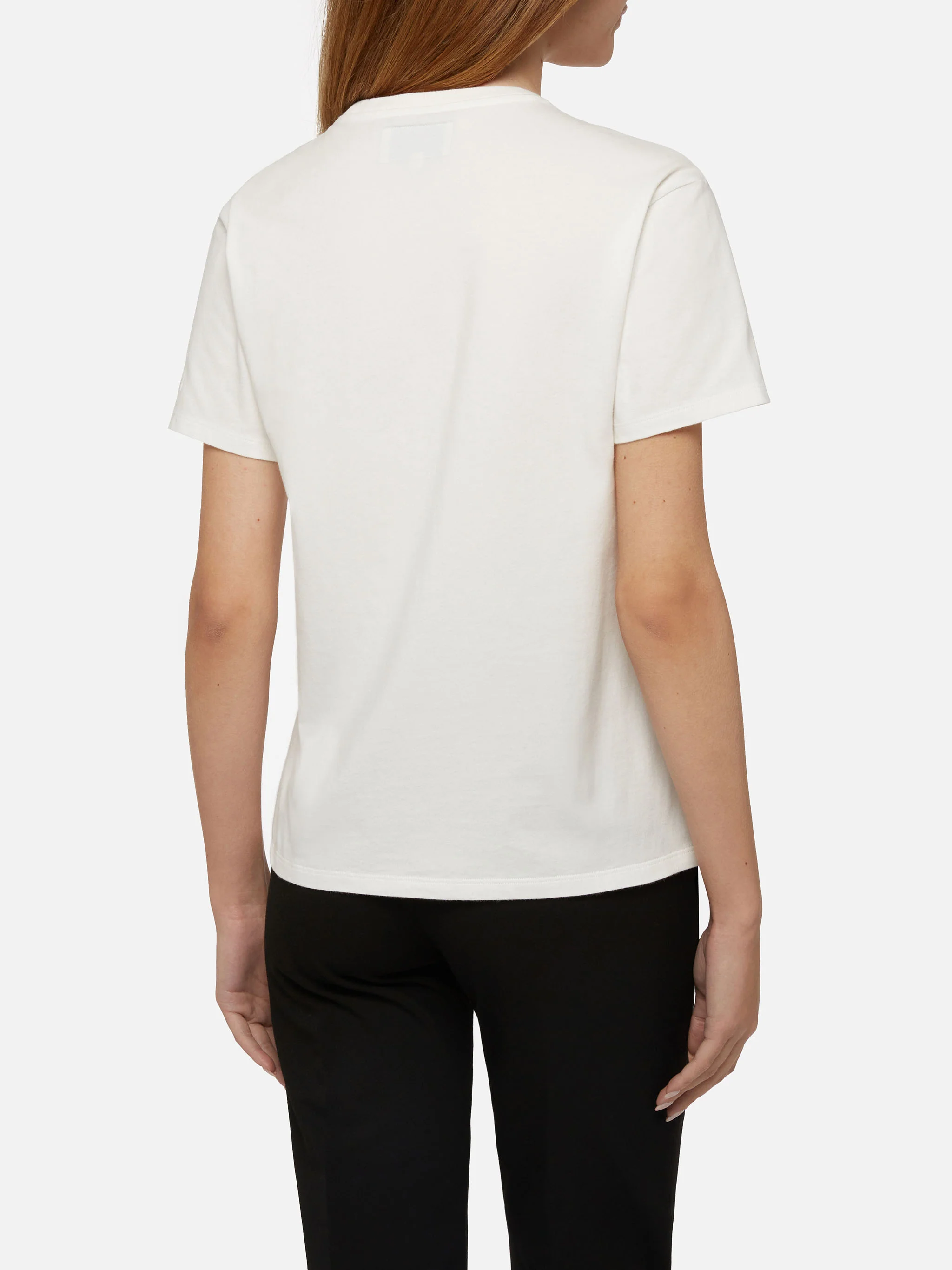 Winter cotton t-shirt Emilie with Ci beviamo al cenone embroidery | INSULTI LUMINOSI SPECIAL EDITION - Image 3