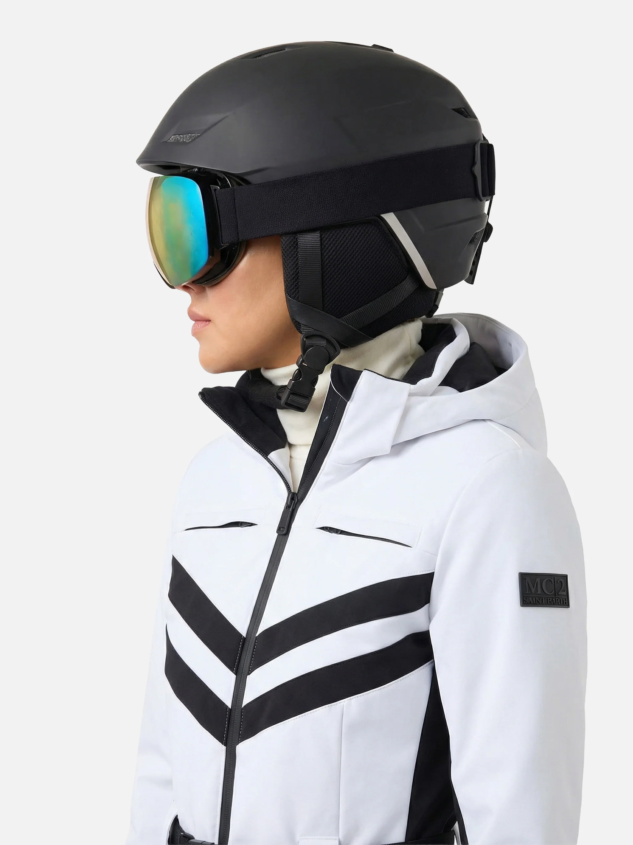 Garmisch white ski suit with RECCO® technology - Image 2