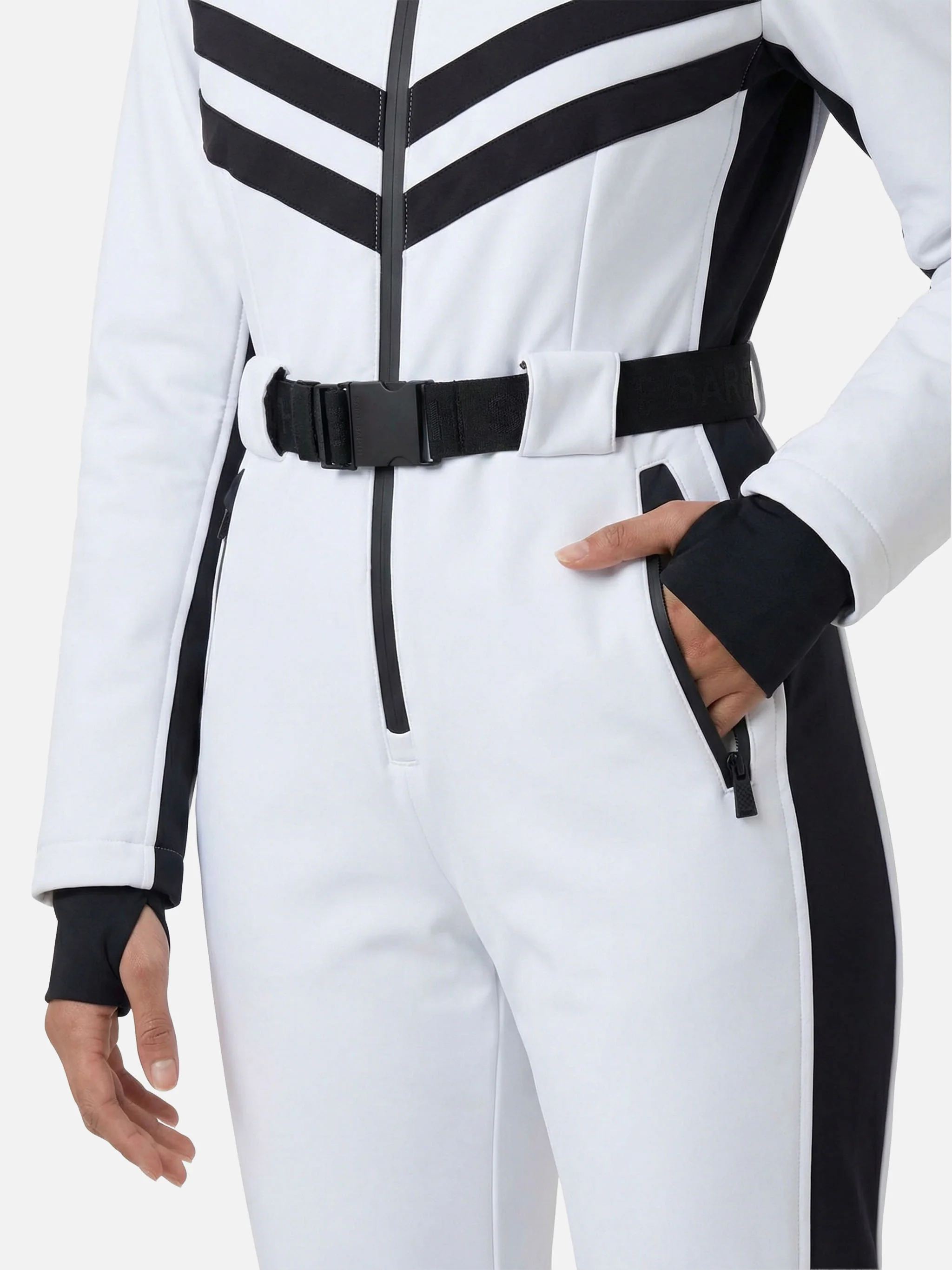 Garmisch white ski suit with RECCO® technology - Image 5