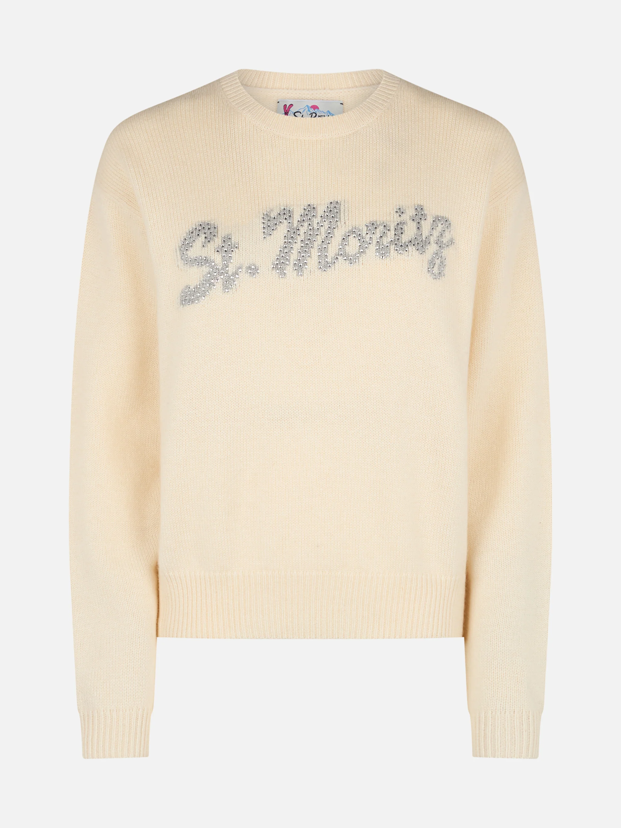 Louise white sweater with St. Moritz rhinestones | Special Edition - Image 3
