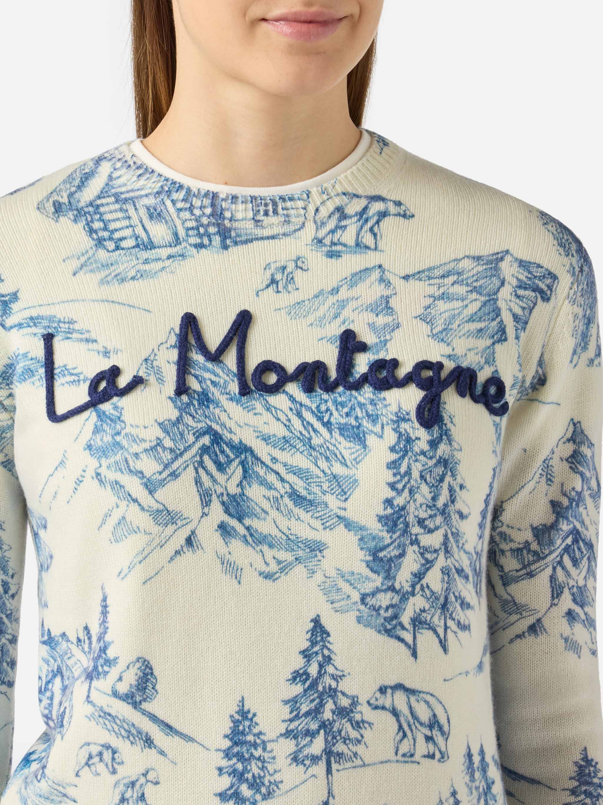 New Queen white toile de jouy sweater - Image 2