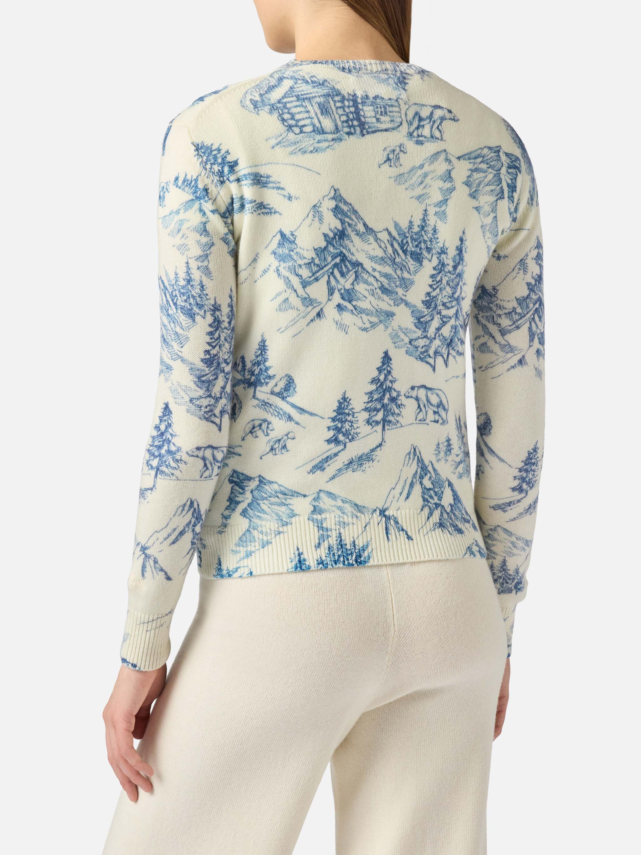 New Queen white toile de jouy sweater - Image 3