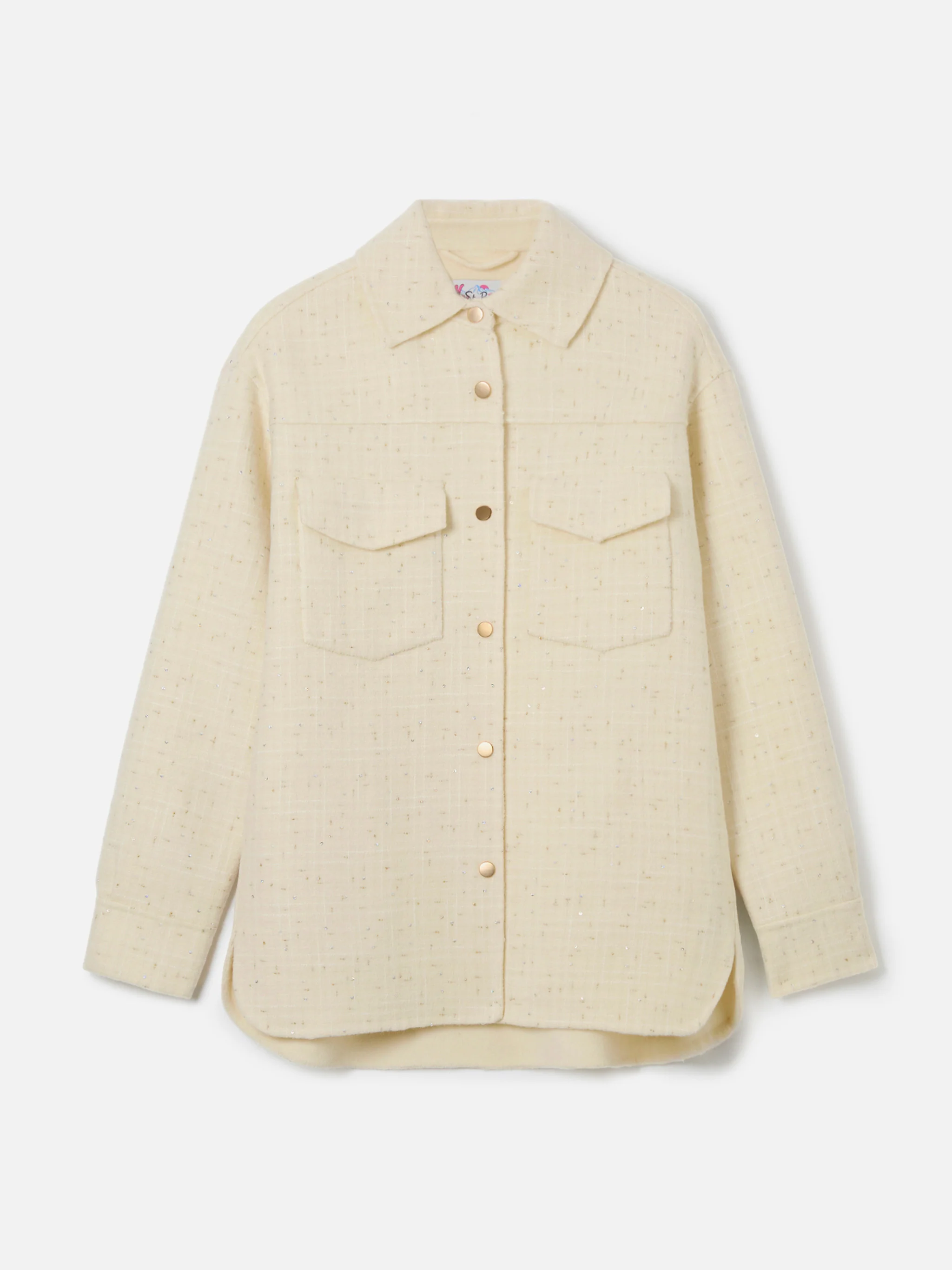 Chantel white tweed jacket with sequins - Image 6