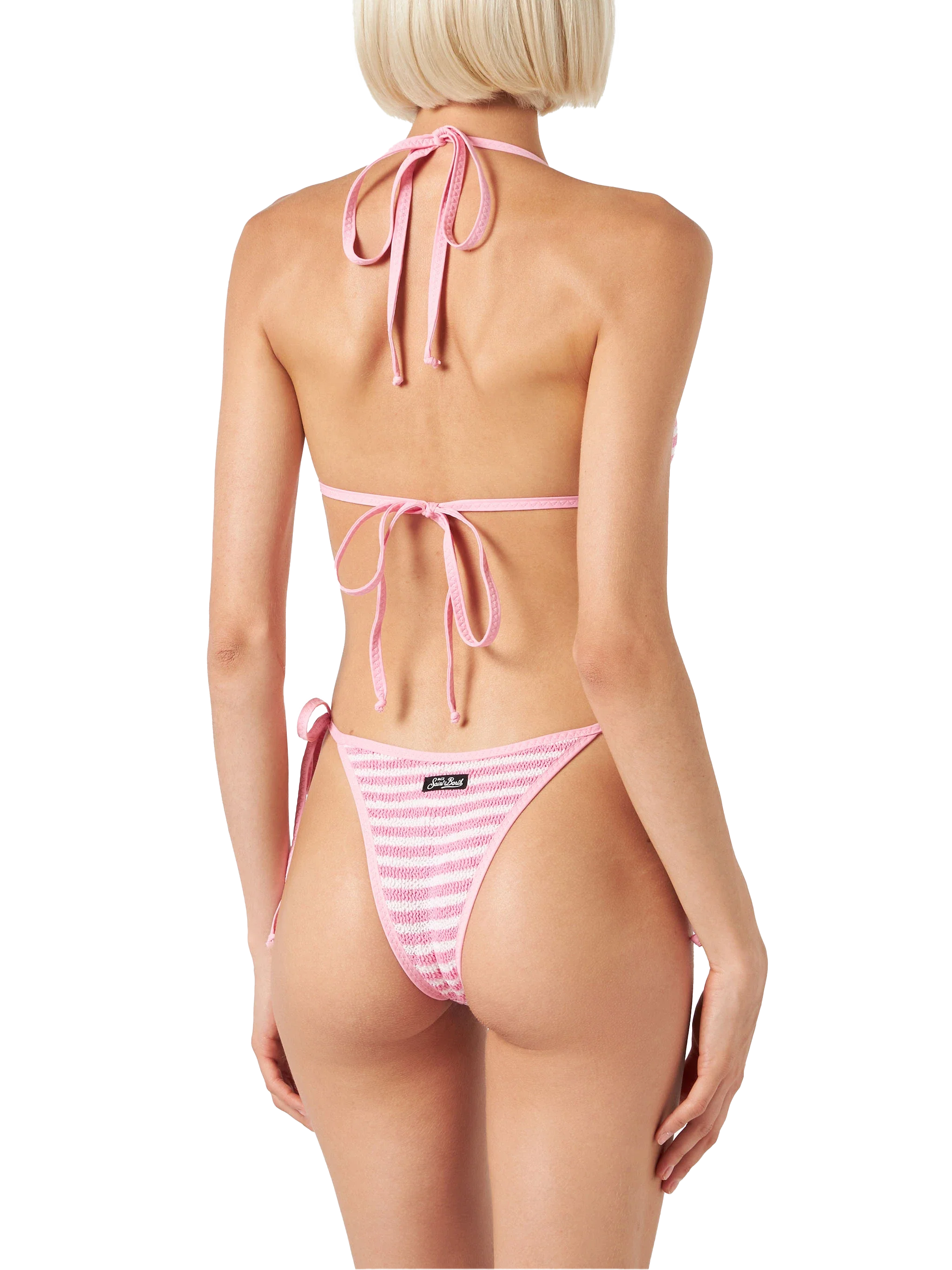 Norah striped crinkle cheeky swim briefs - Image 2