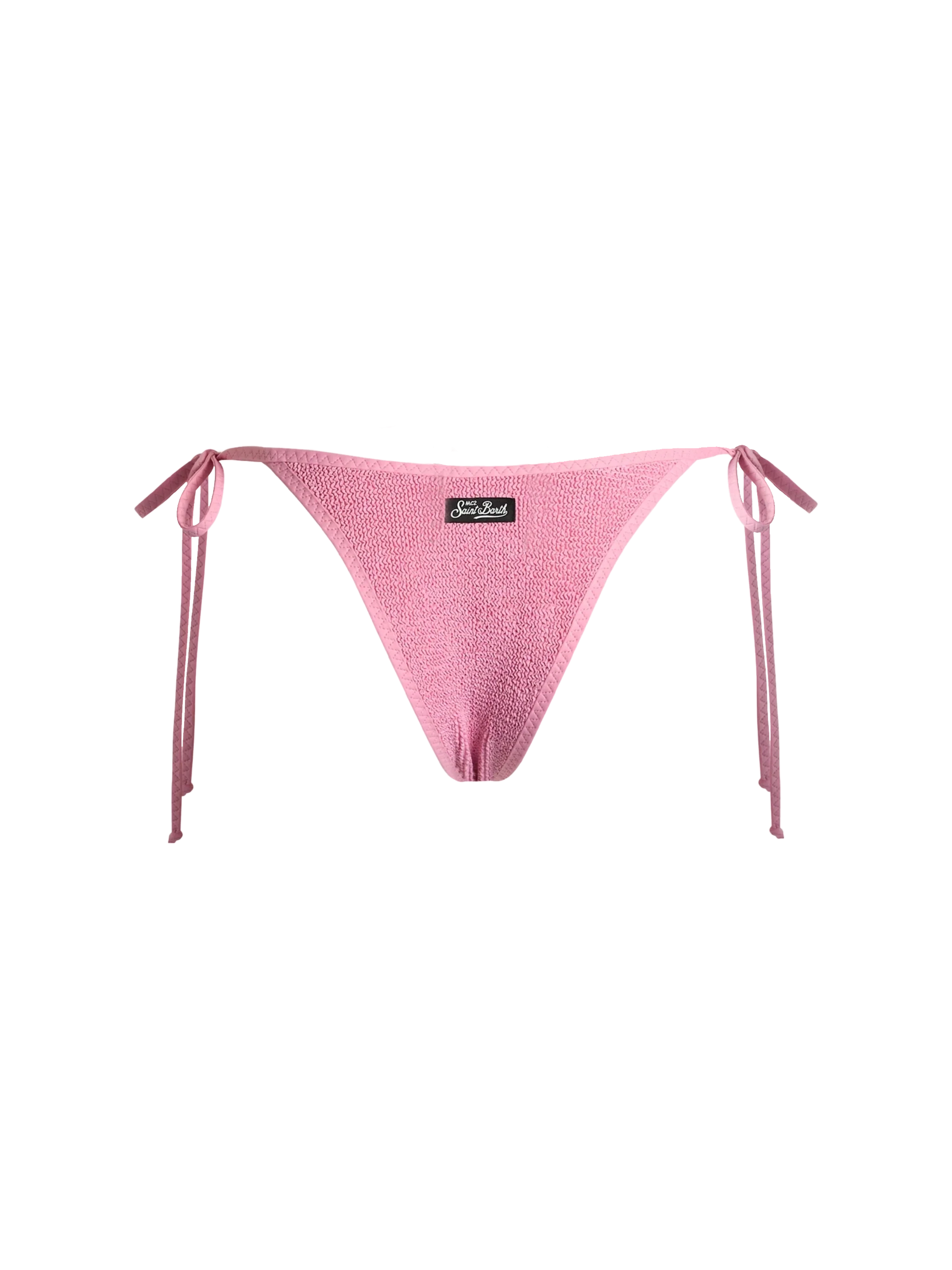 Pink Norah String crinkle cheeky swim briefs - Image 2