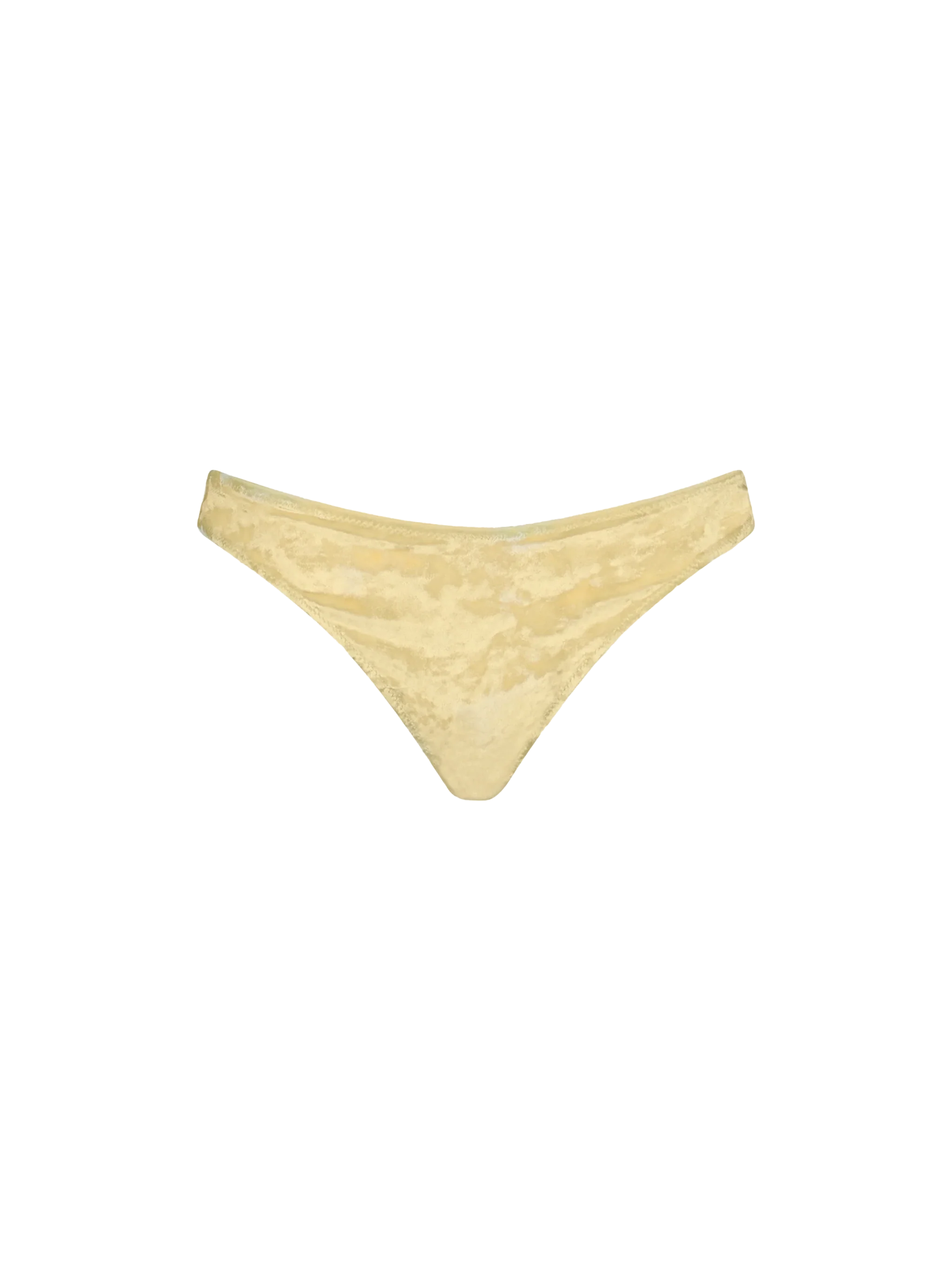 Naomi yellow chenille cheeky swim briefs