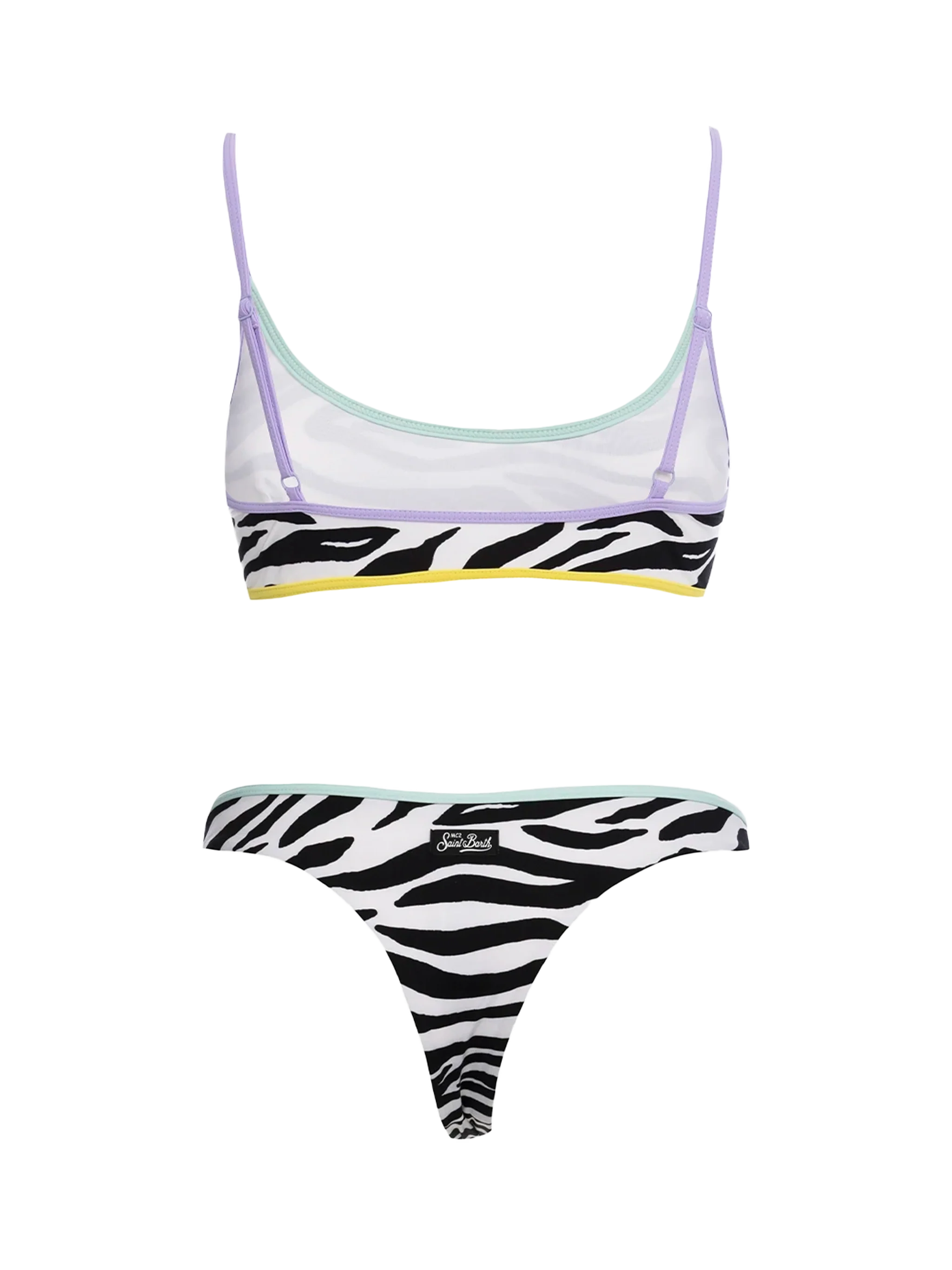 Judy Naomi zebra bralette bikini with piping - Image 3