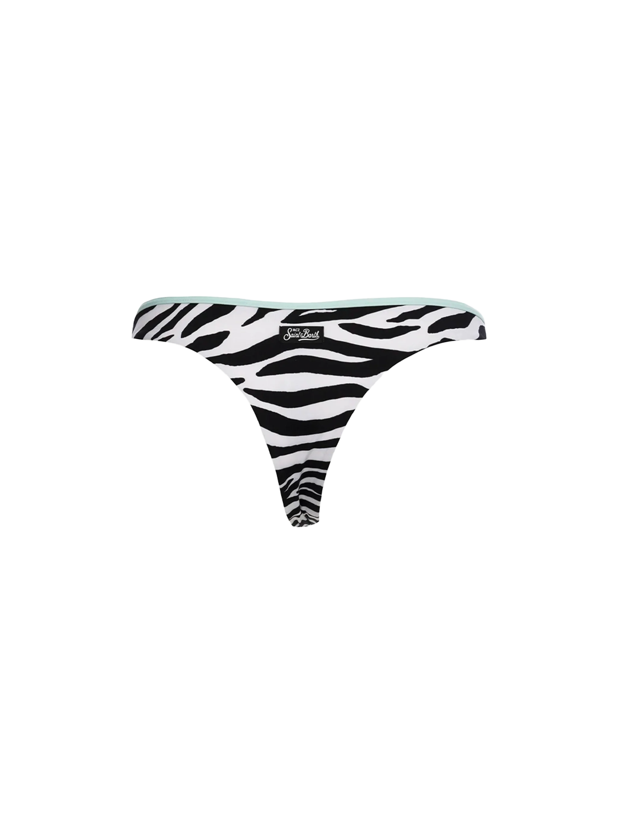 Naomi String zebra print cheeky swim briefs - Image 2