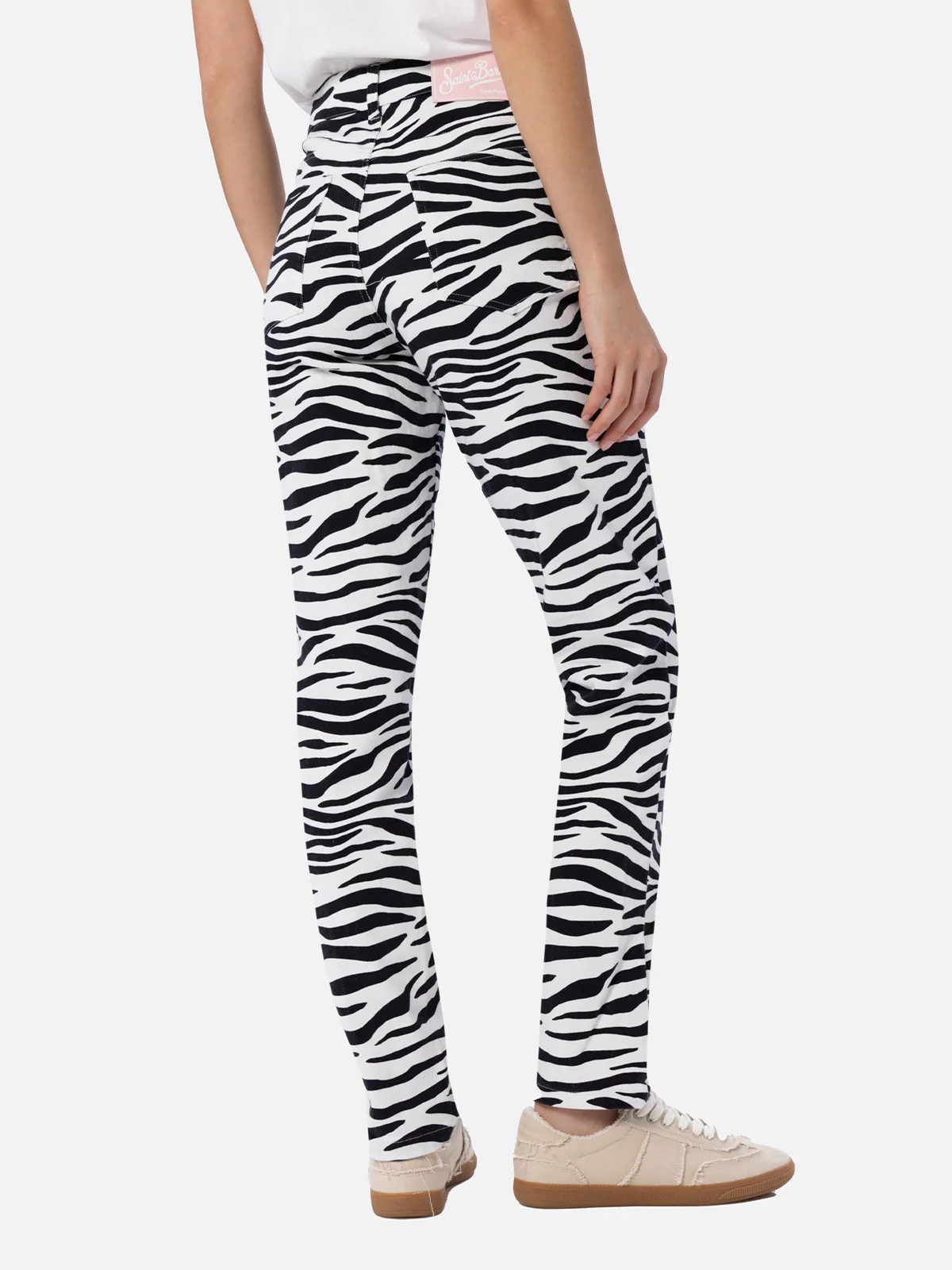 Belleville zebra print denim pants - Image 4