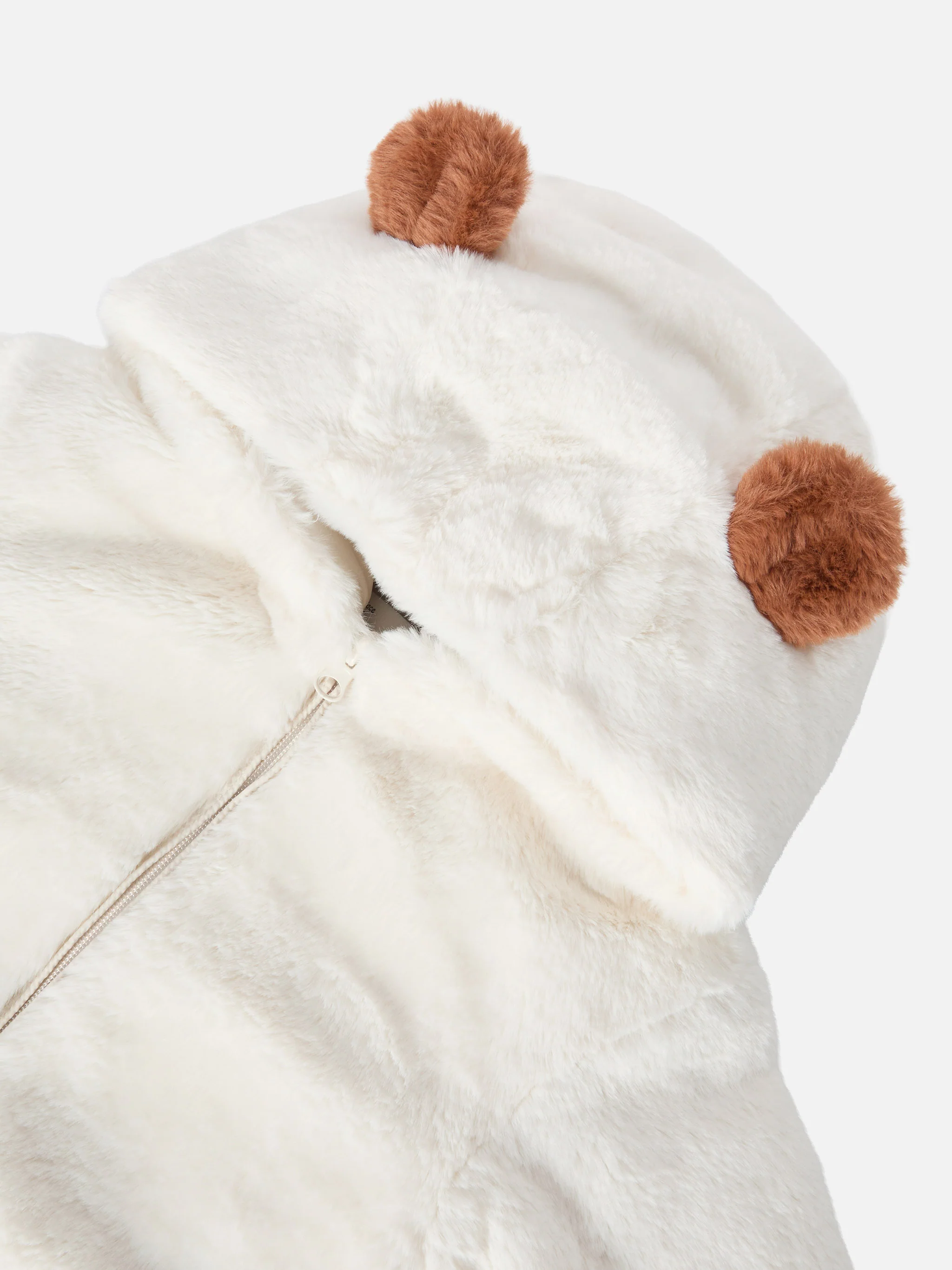 Faux-fur jacket with hood, ears and Trudi charm - Image 3