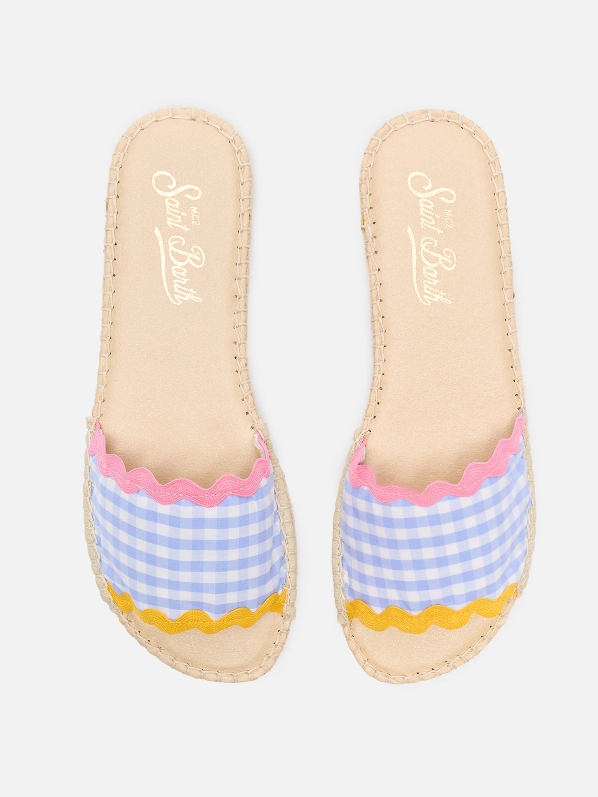 Women’s Luz slip on sandal with vichy check print - Image 2