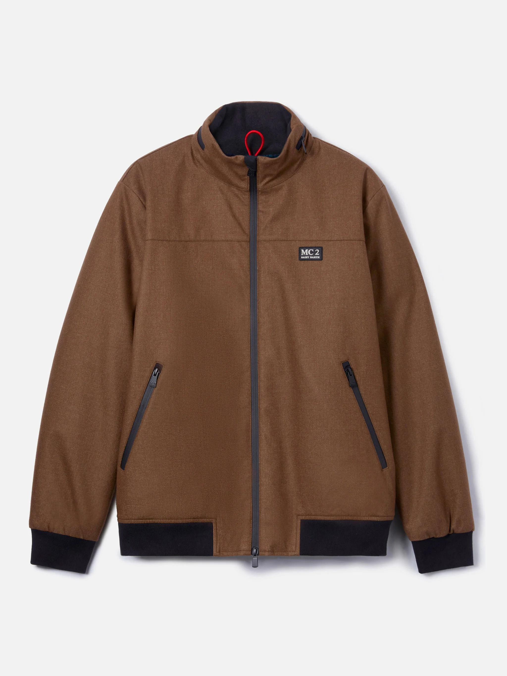 Wooly brown bomber jacket Country with teddy lining - Image 7