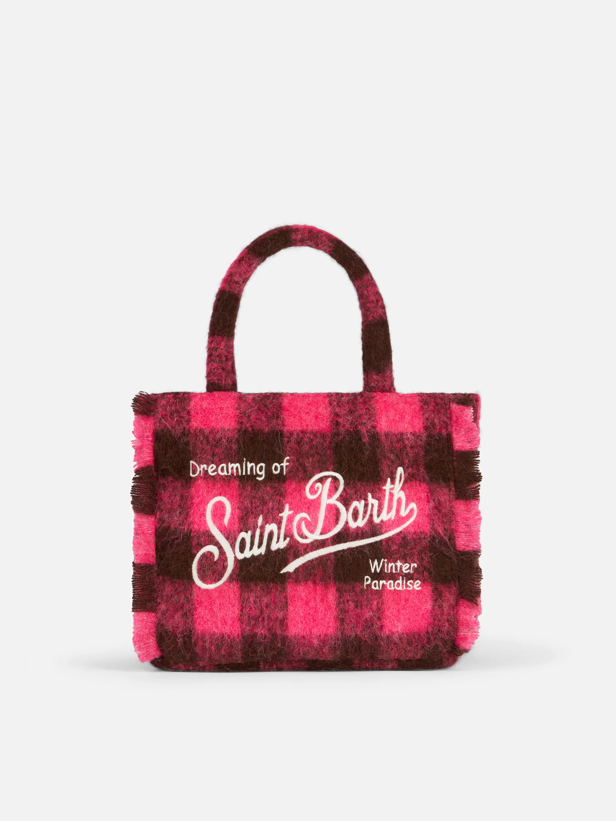 Colette Classic fuchsia and brown check handbag