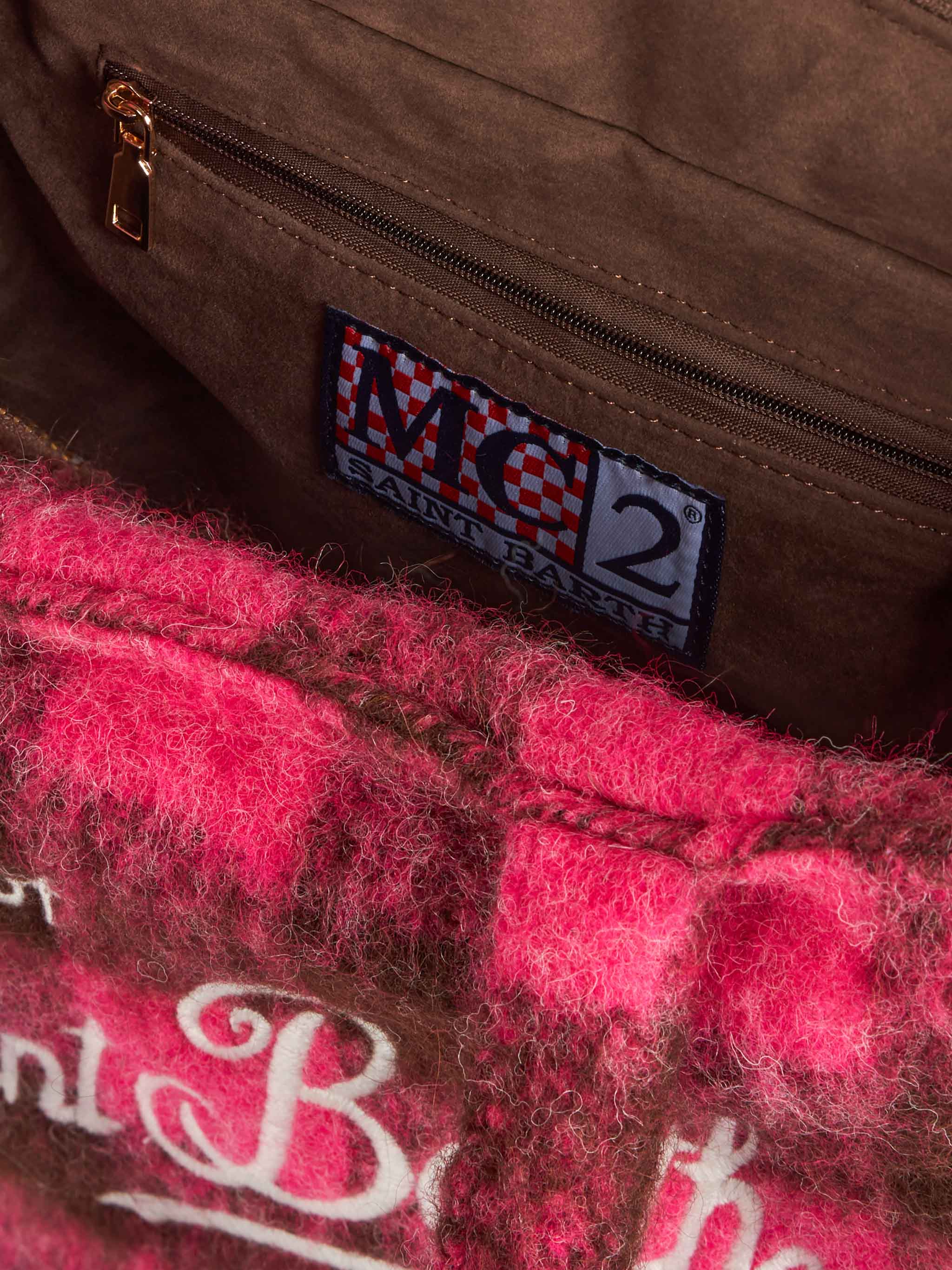 Colette Classic fuchsia and brown check handbag - Image 5