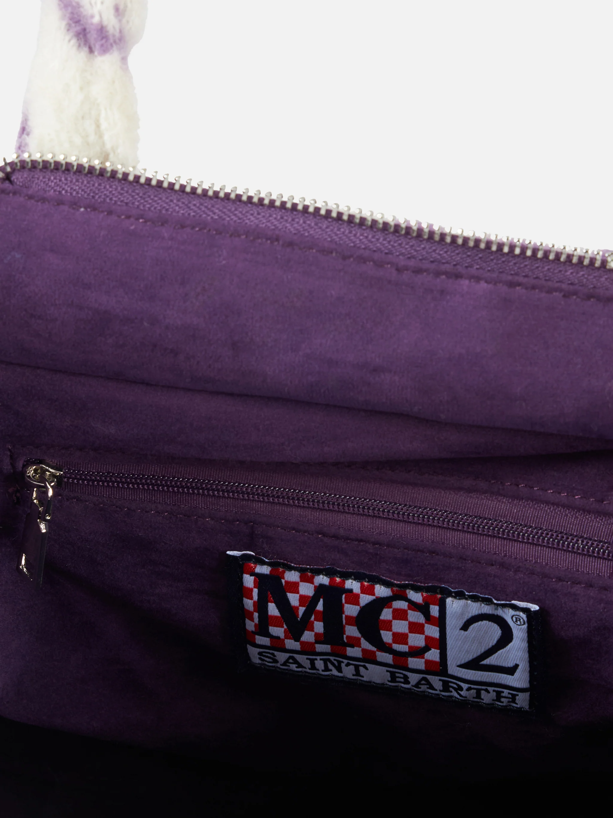 Colette Classic white and lilac pied de poule handbag - Image 6