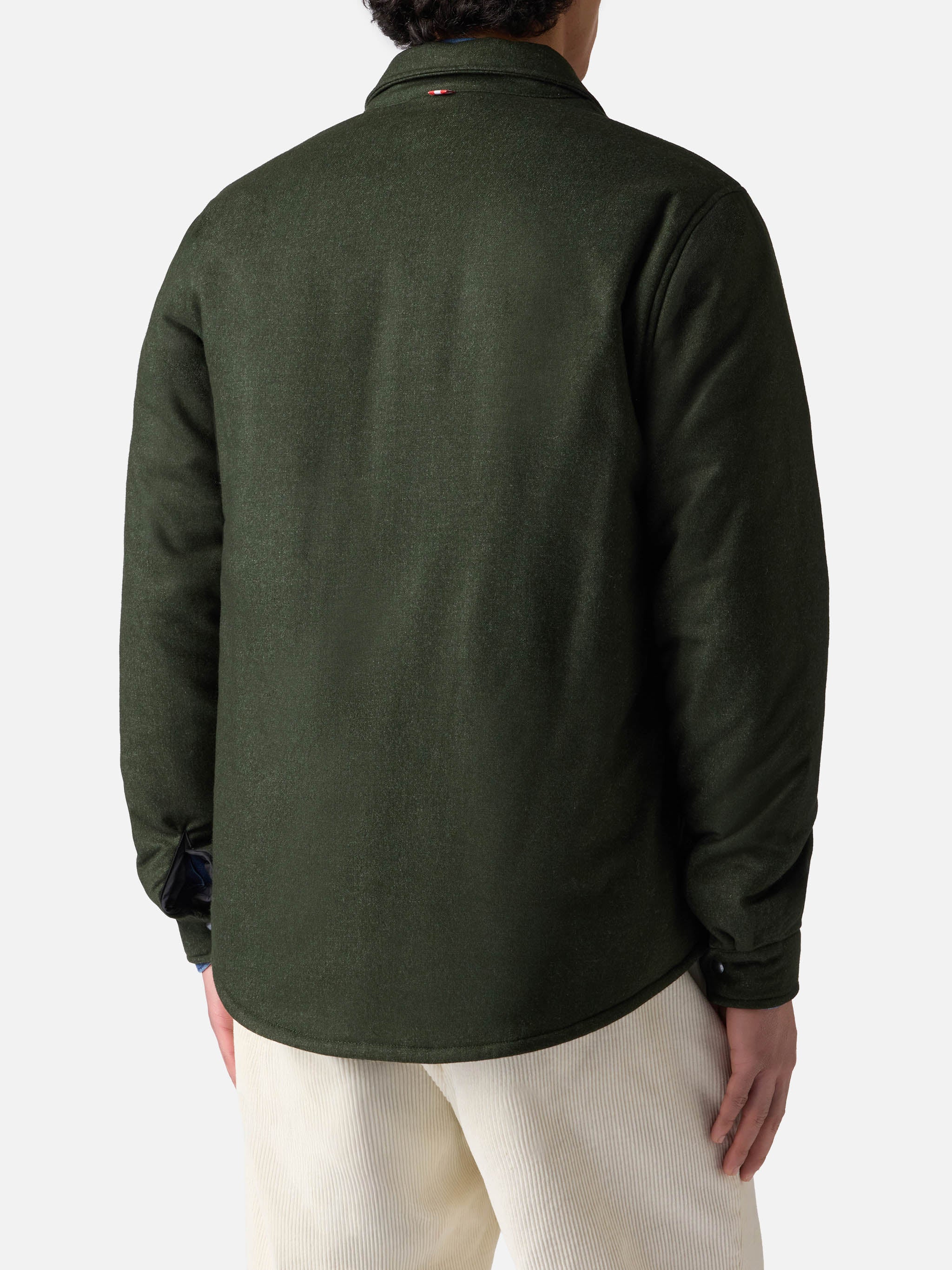 Wooly green overshirt Chalet with St. Barth embroidery - Image 4