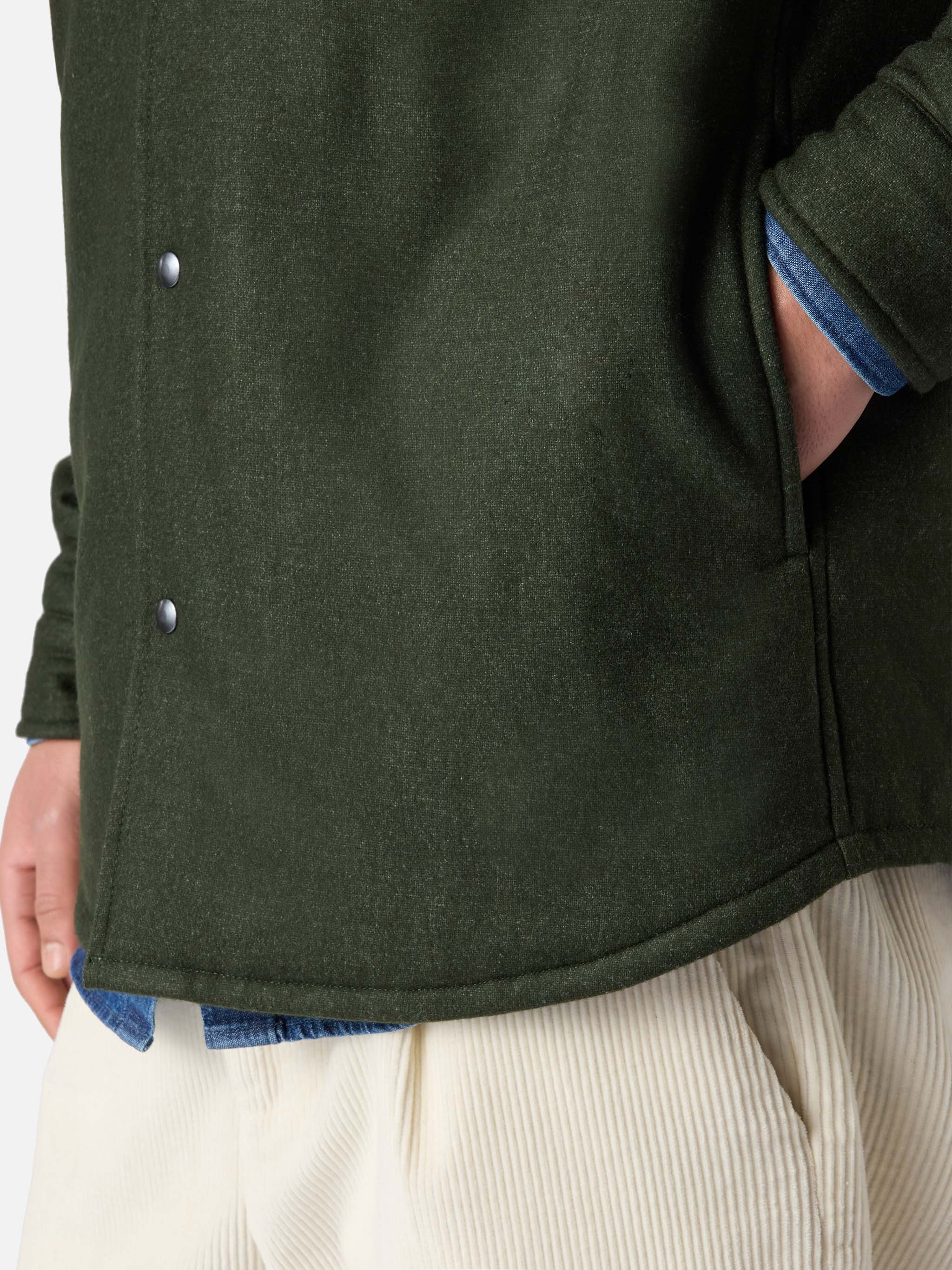 Wooly green overshirt Chalet with St. Barth embroidery - Image 5