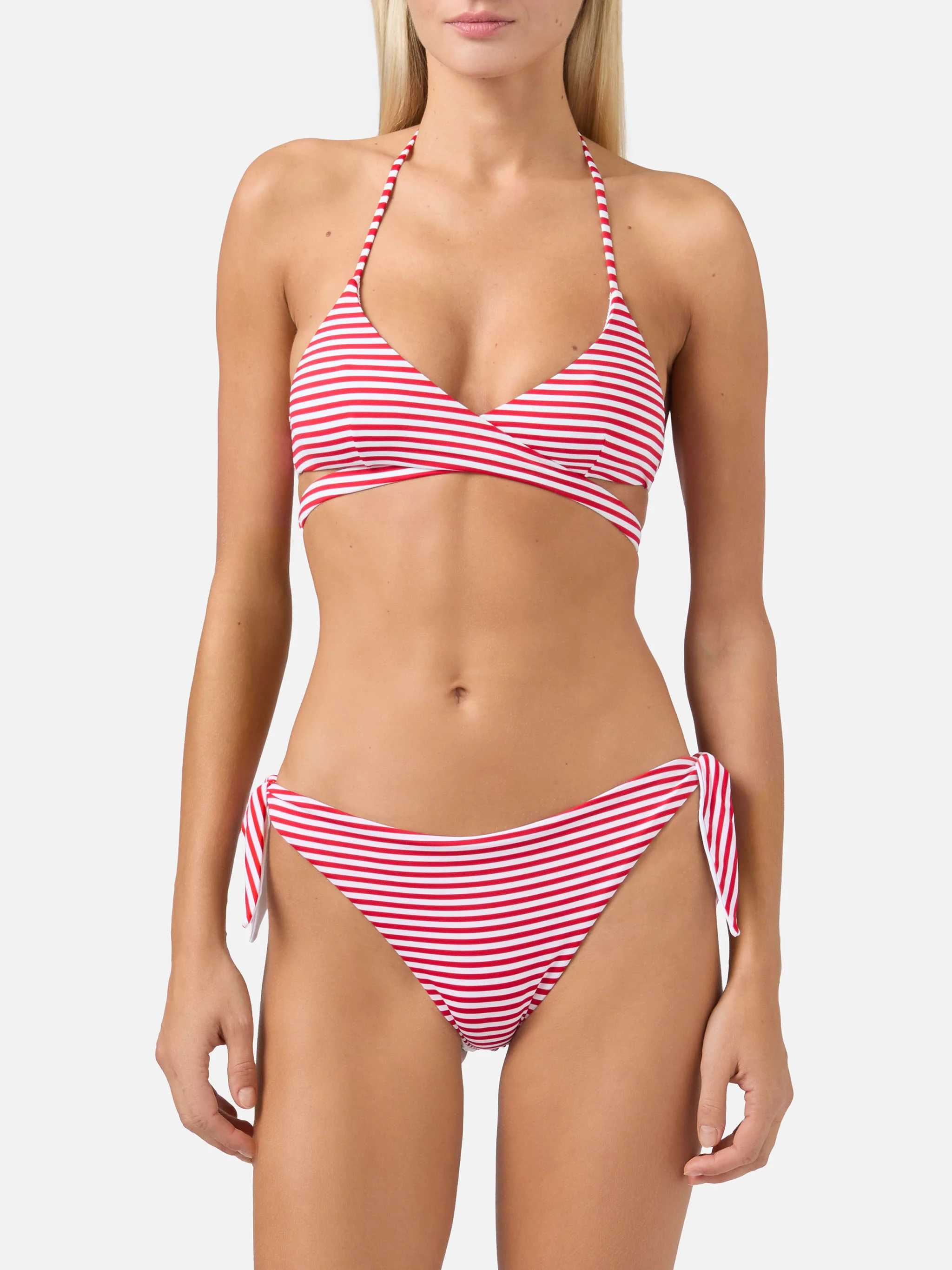 Wrap triangle bikini Layne Yali with striped print - Image 2