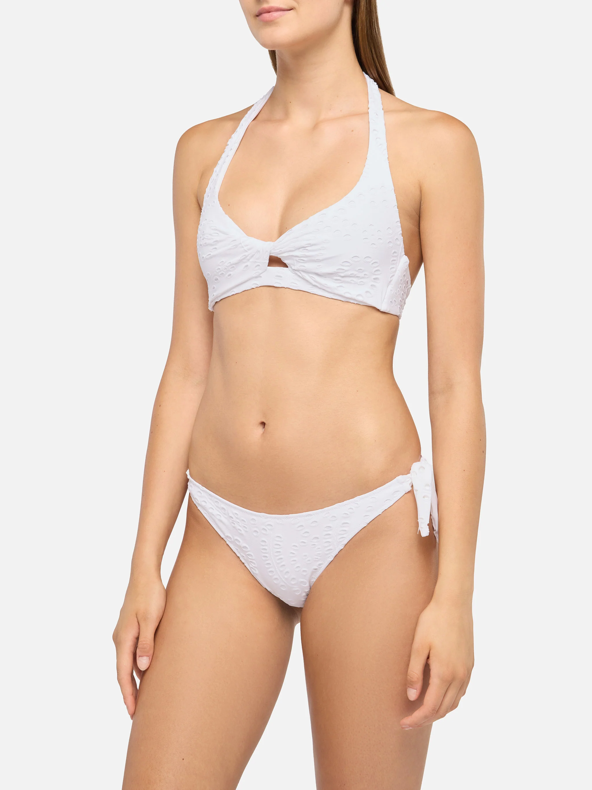 Leda Yali triangle bralette bikini in black sangallo lace - Image 2