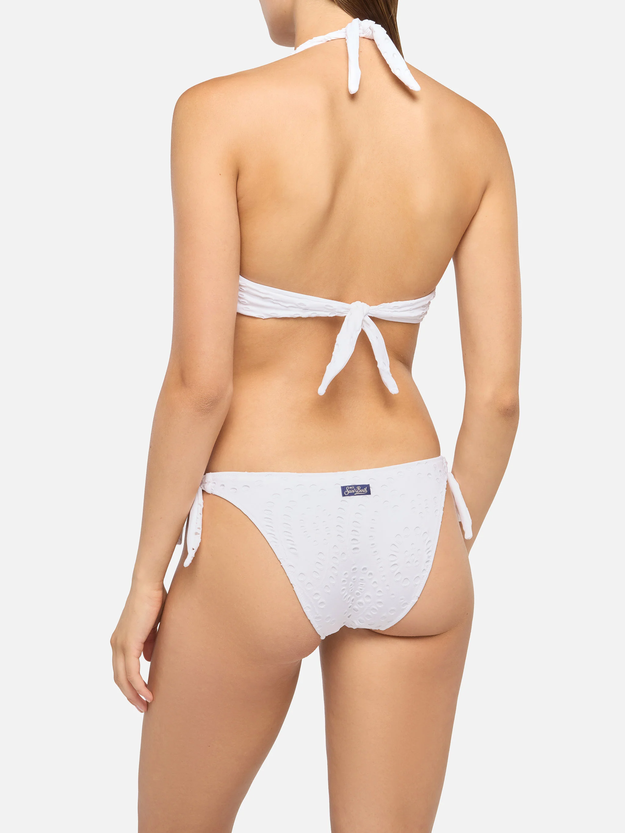 Leda Yali triangle bralette bikini in black sangallo lace - Image 4