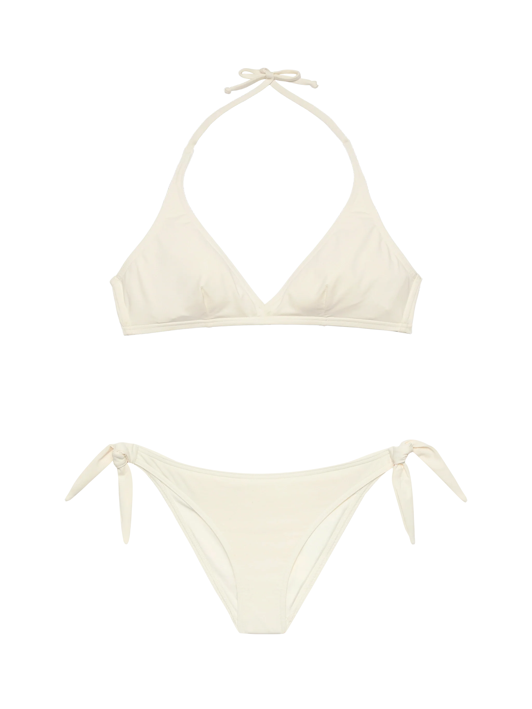 Gaia Yali classic triangle bikini in cream