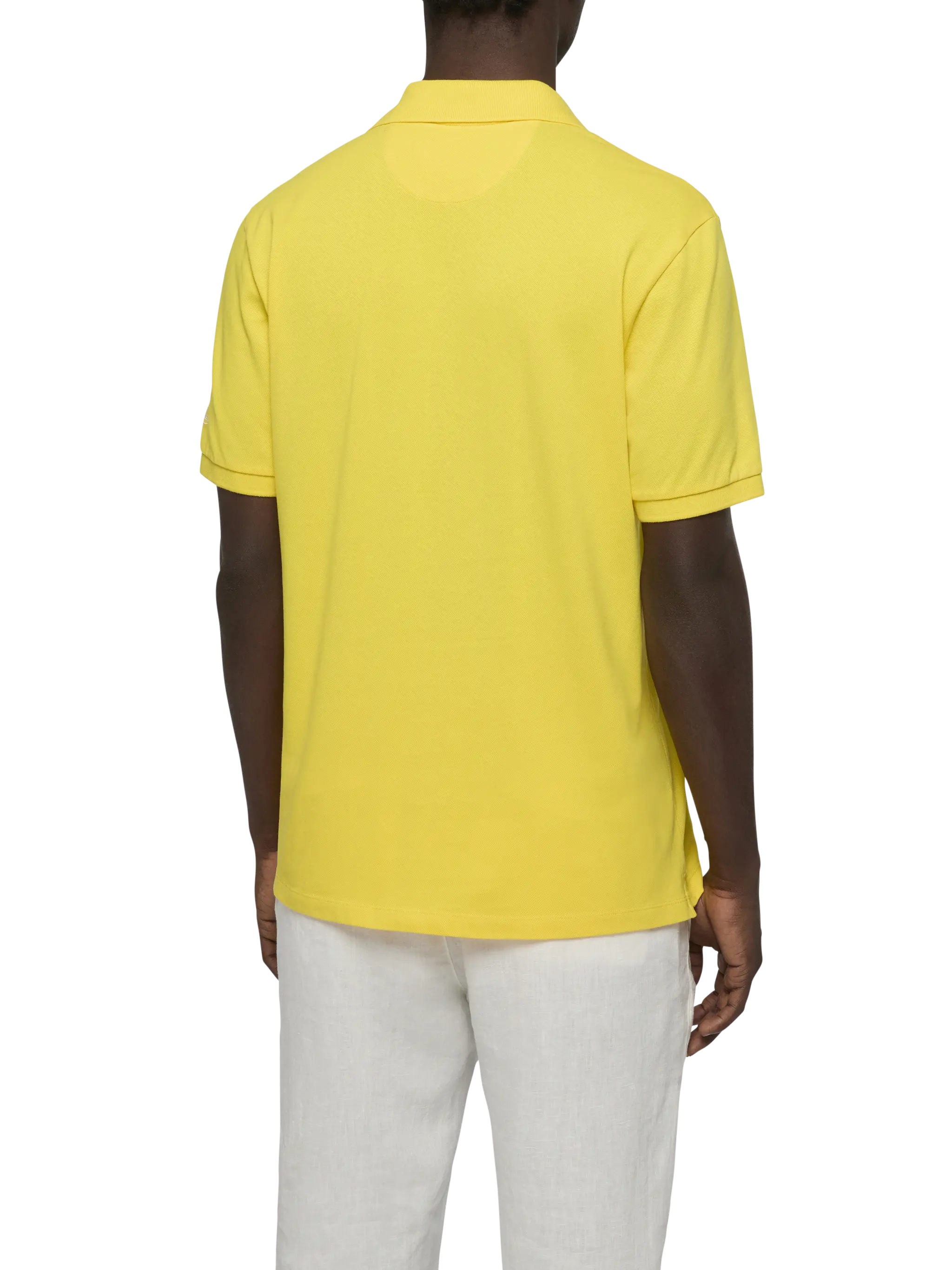 Yellow cotton piquet buttonless polo shirt Charles - Image 2