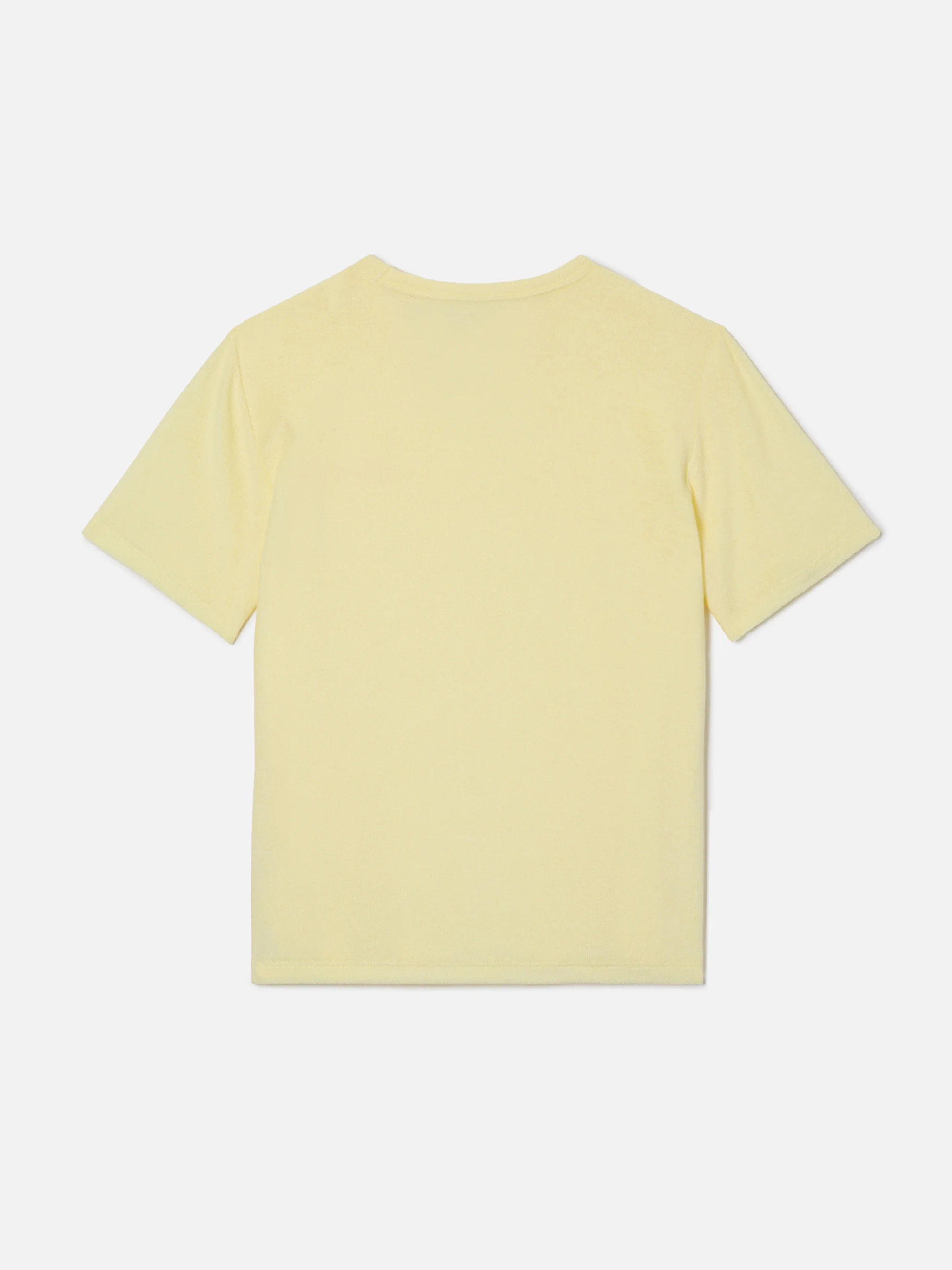 Yellow Gary Jr t-shirt in terry-effect fabric with embroidered logo - Image 3