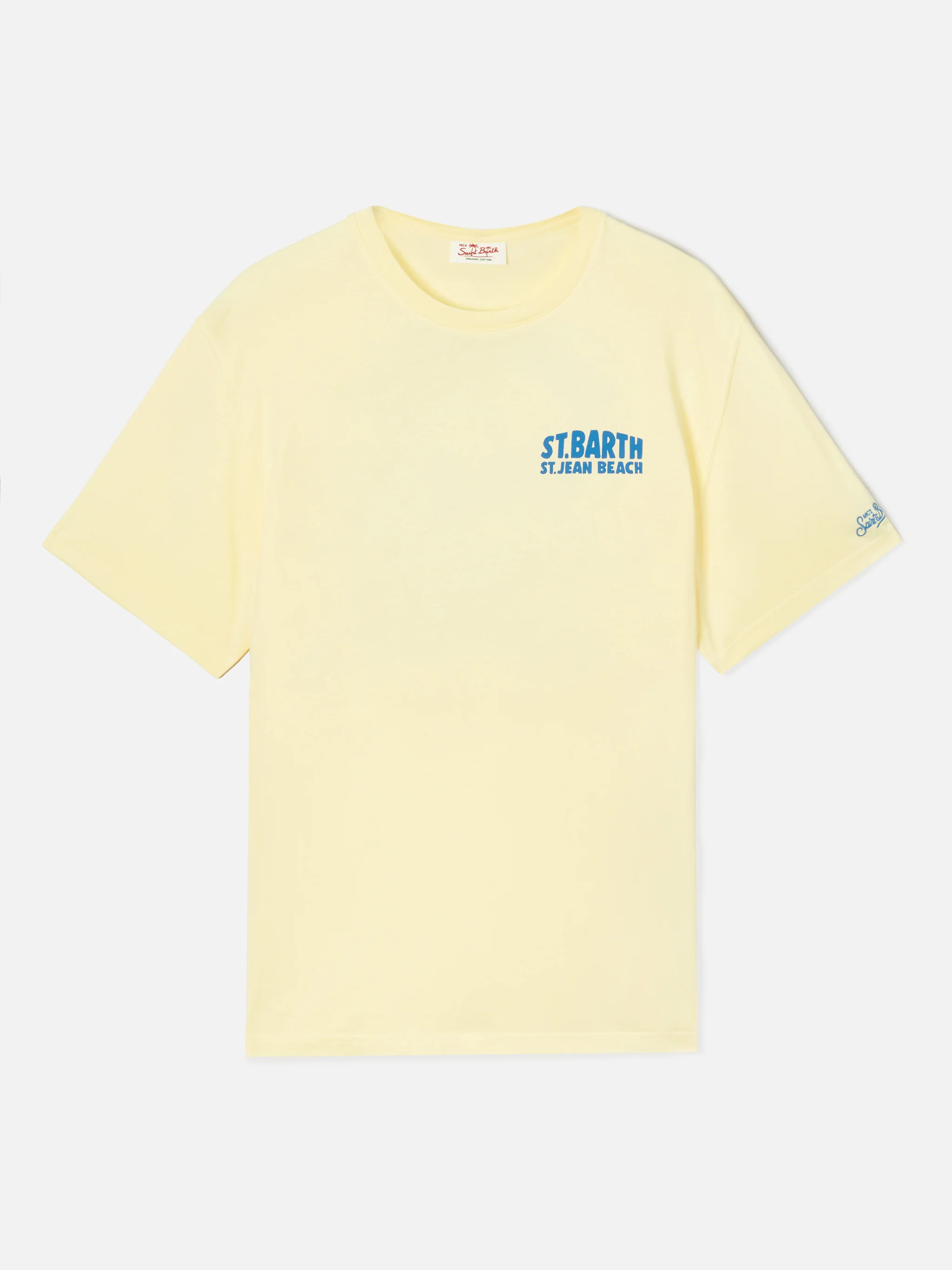 Yellow Portland t-shirt with St. Jean Beach illustration - Image 5