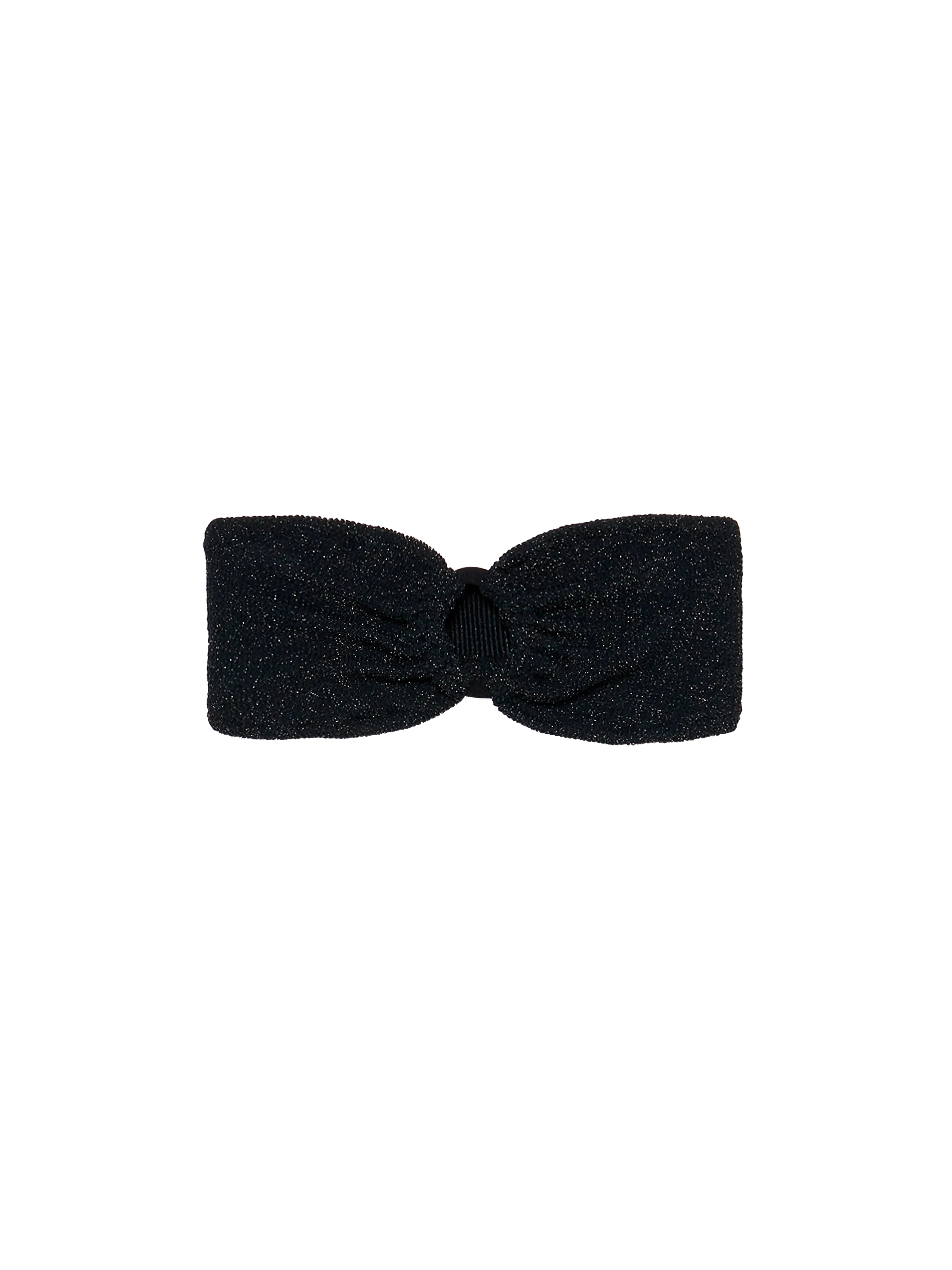 Yulia black lurex crinkle bandeau top
