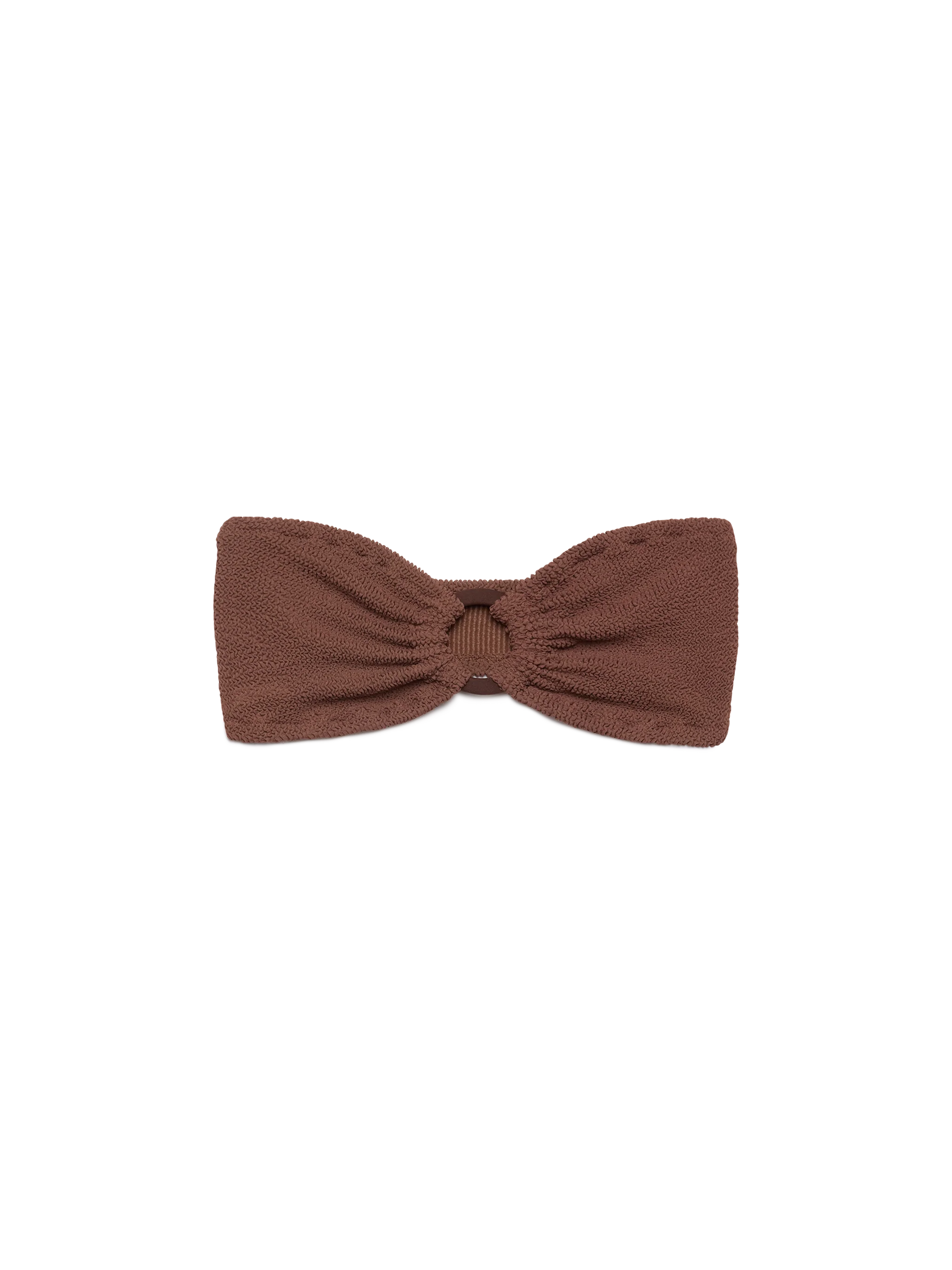 Yulia brown crinkle bandeau top