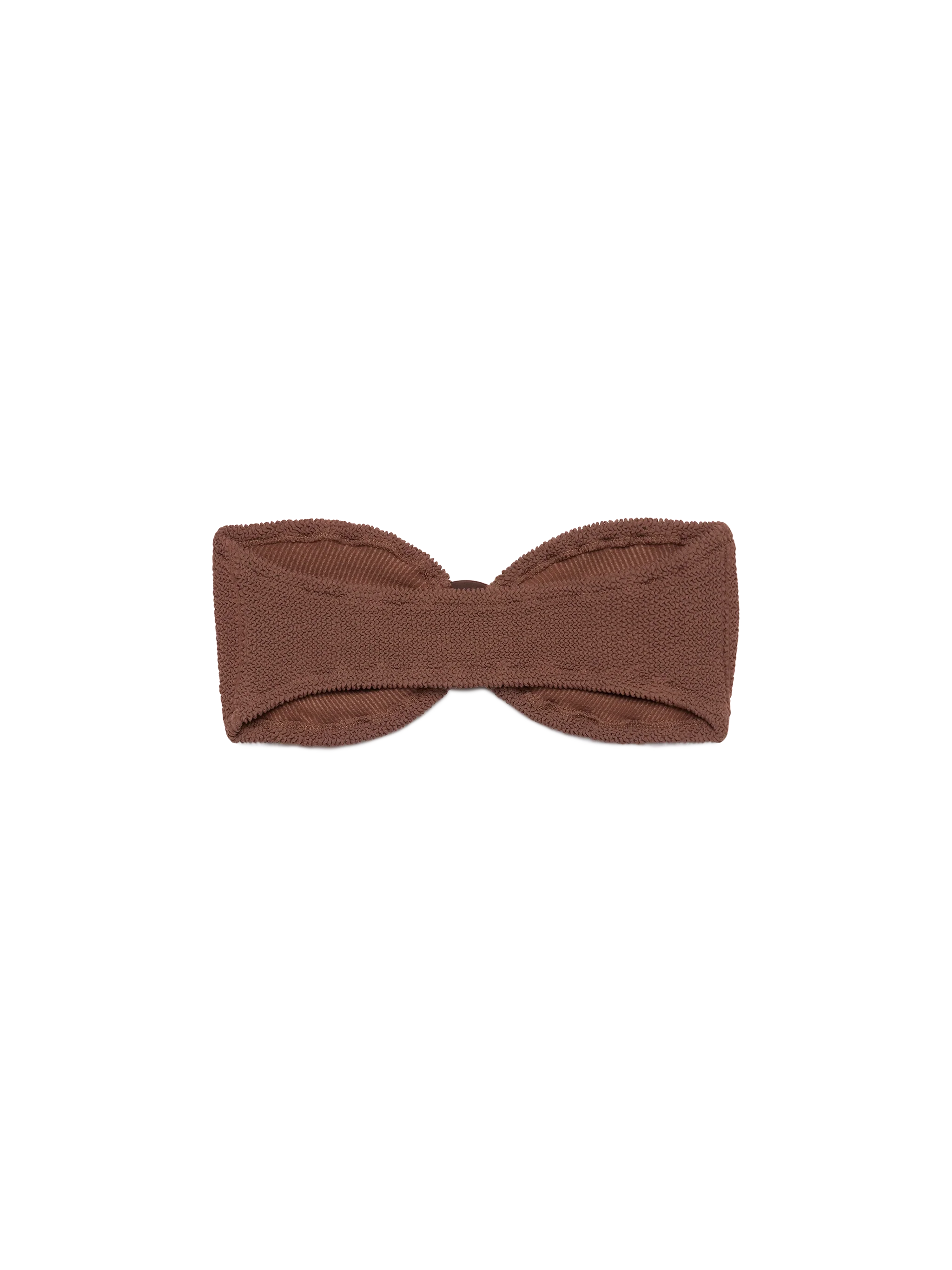 Yulia brown crinkle bandeau top - Image 2